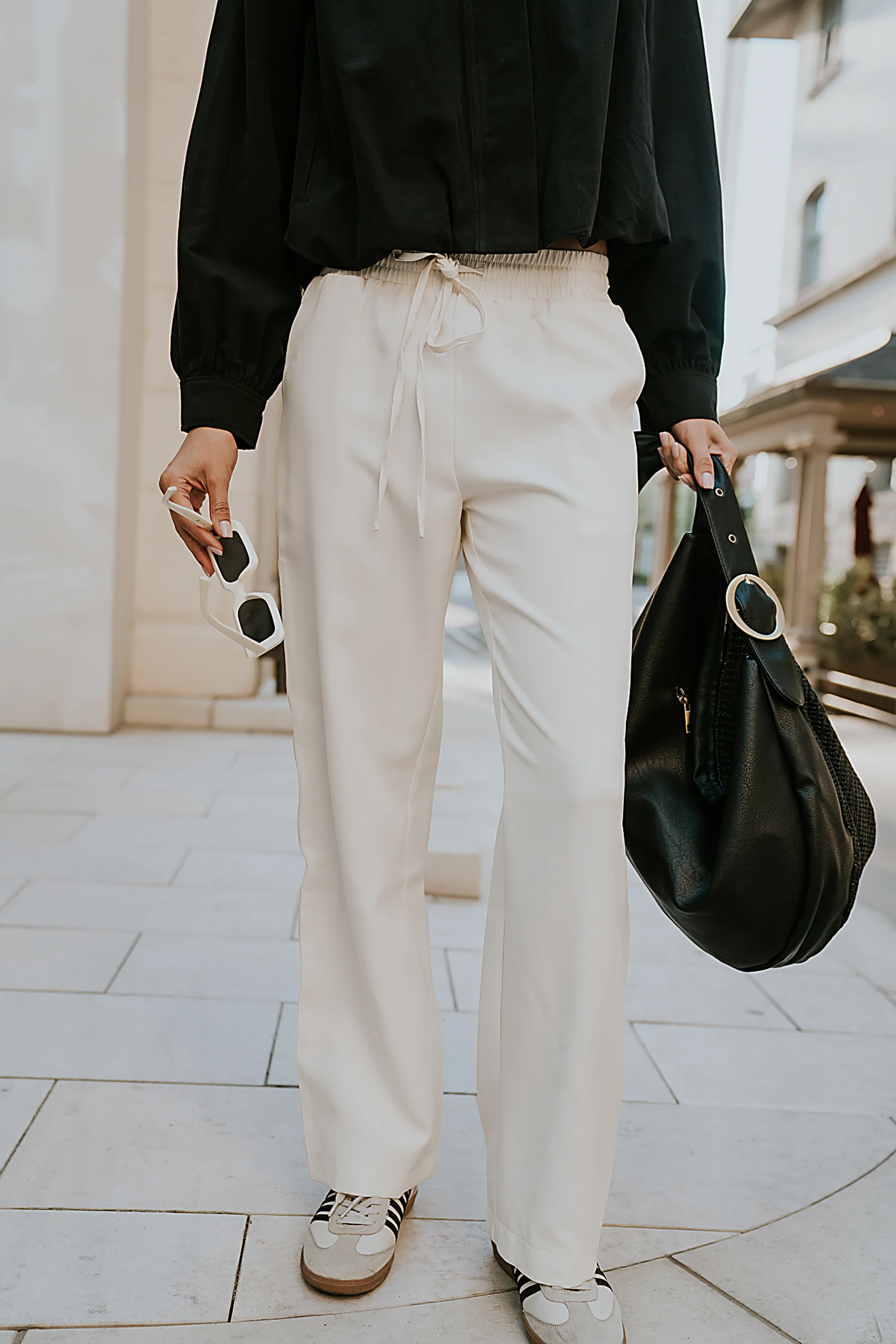 Jazzy Baggy Pants in Off White - FINAL SALE - Image 4