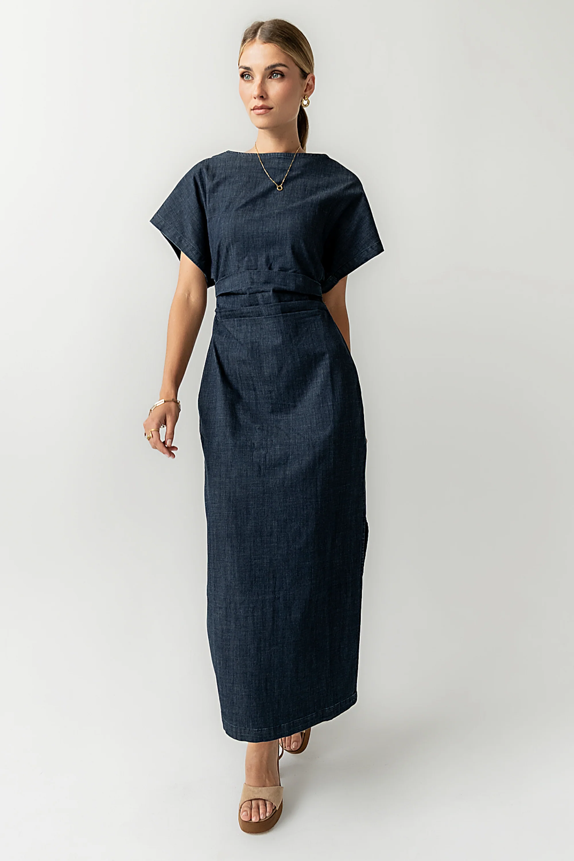 Jeanie Pleated Maxi Dress - Image 13