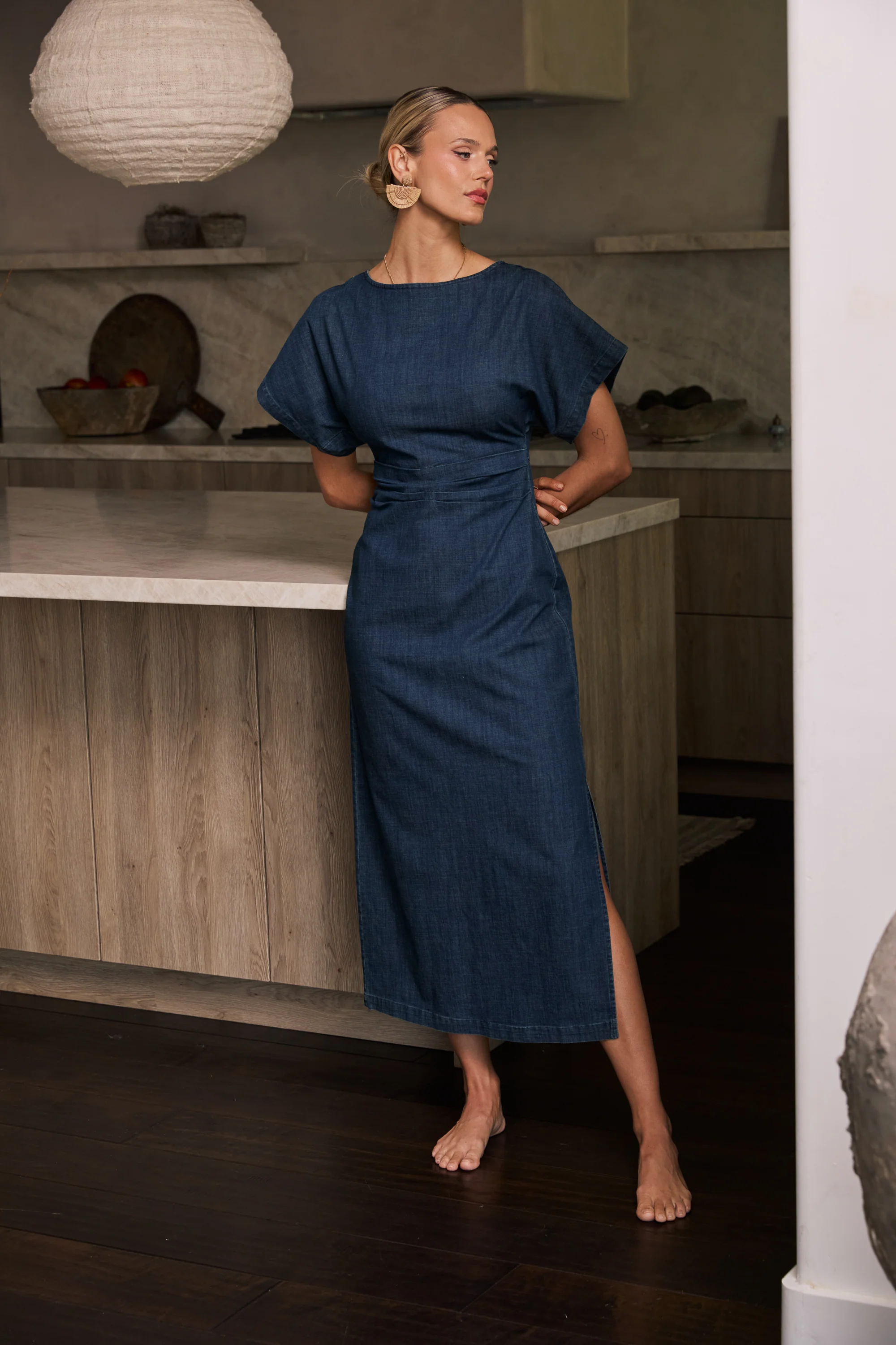 Jeanie Pleated Maxi Dress - Image 3