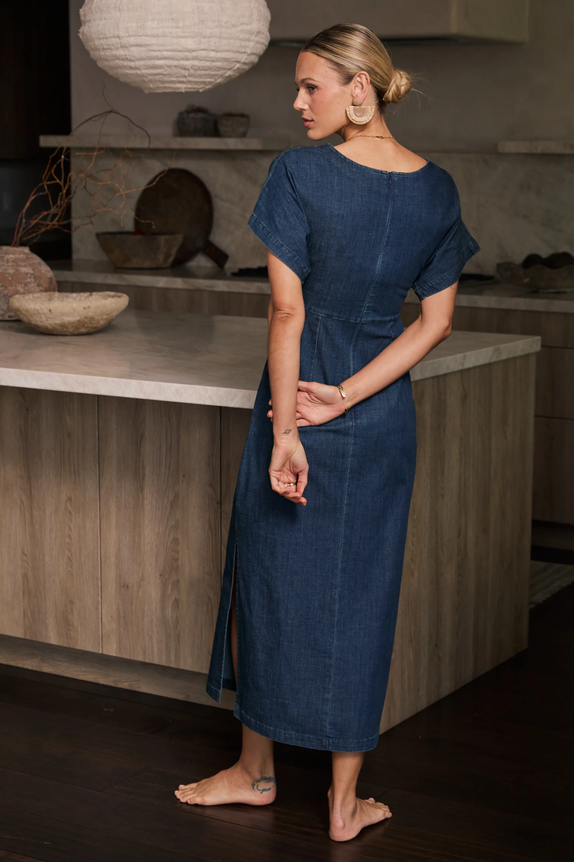 Jeanie Pleated Maxi Dress - Image 4