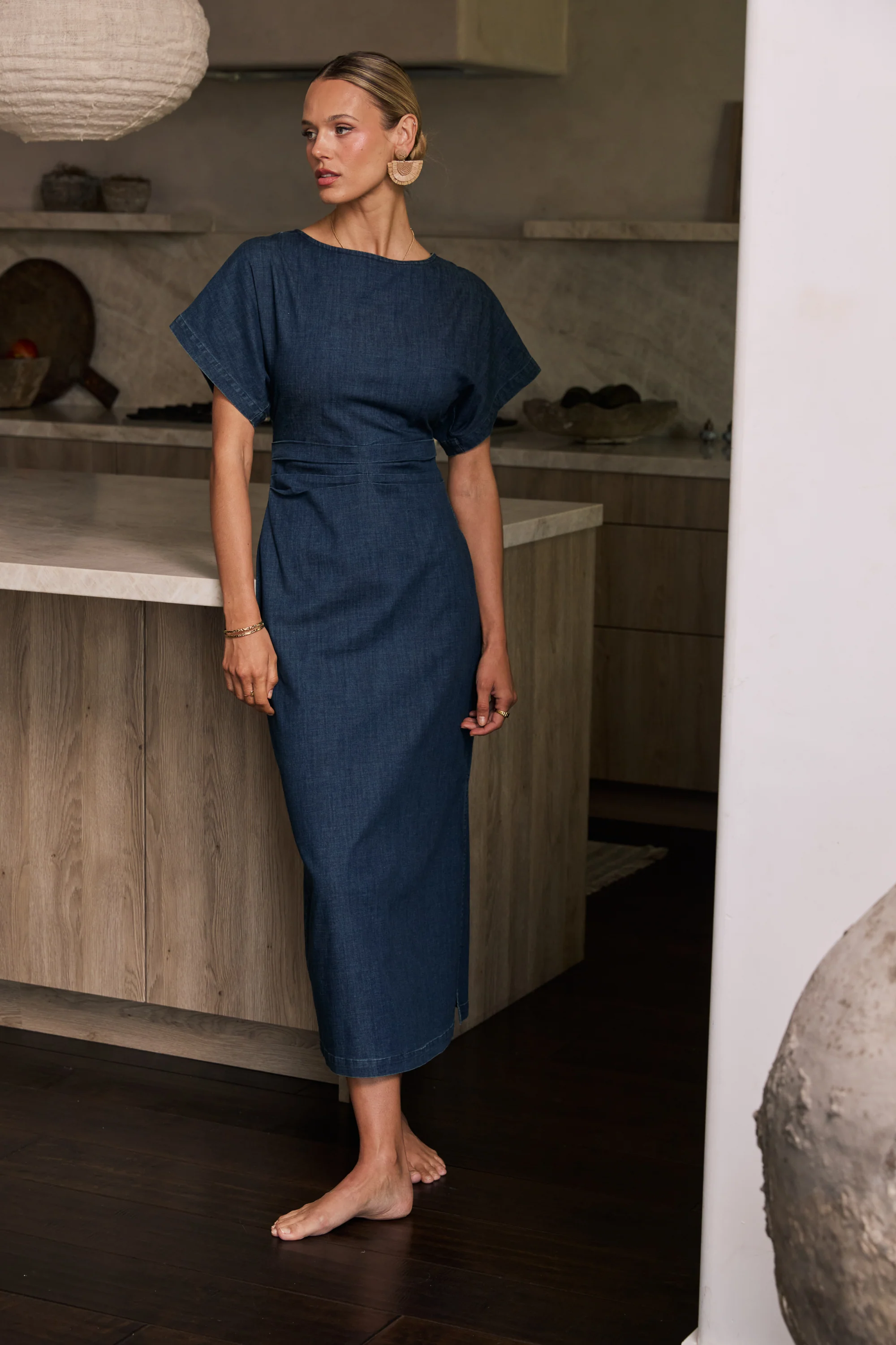 Jeanie Pleated Maxi Dress - Image 7
