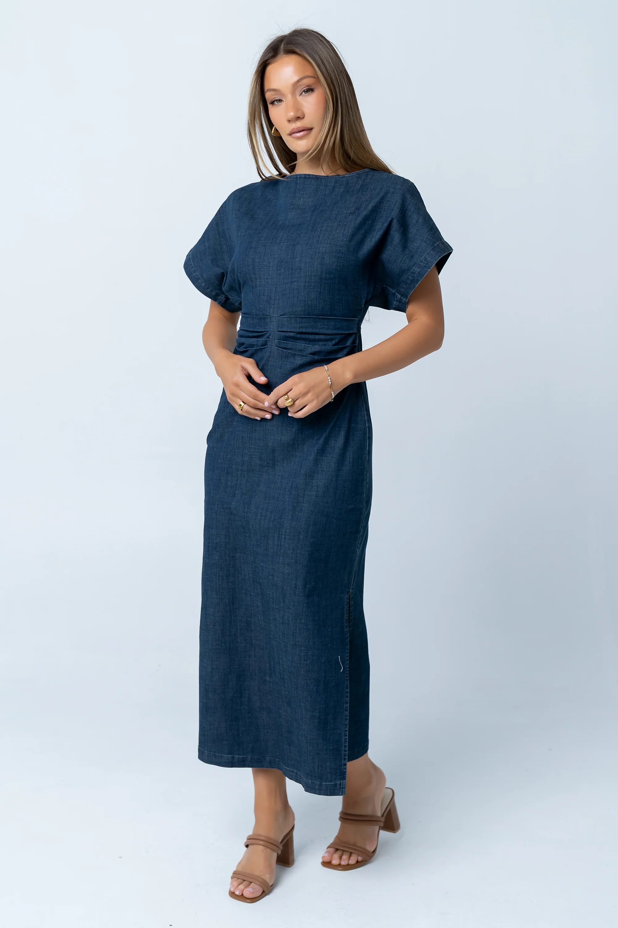 Jeanie Pleated Maxi Dress - Image 9
