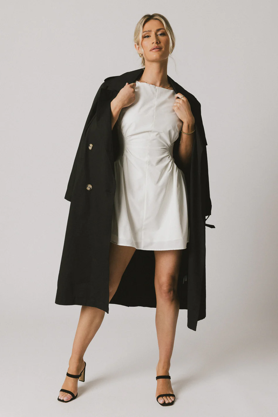 Jemma Mini Dress in White - Image 5