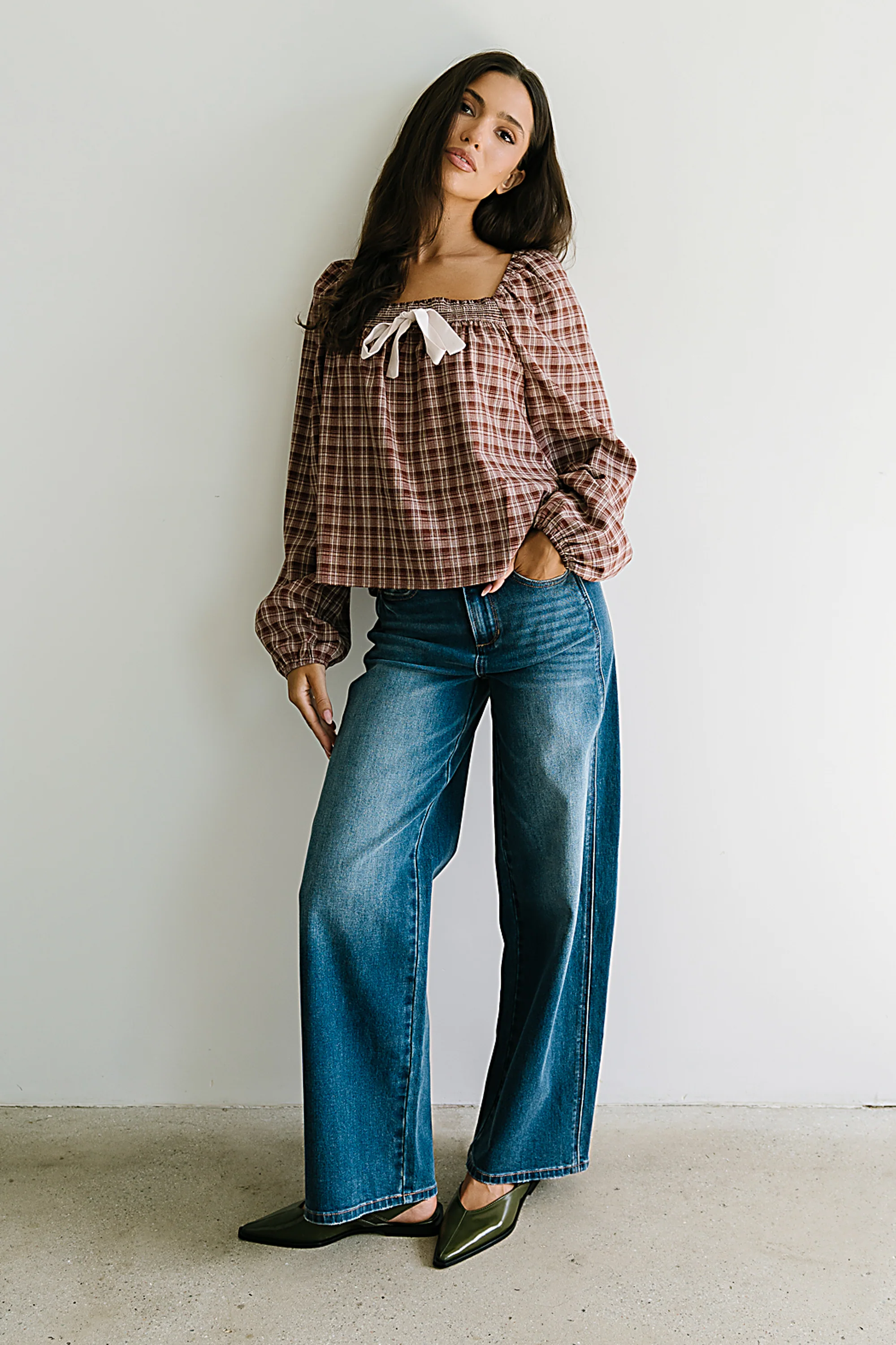 Jemma Plaid Blouse - FINAL SALE - Image 5