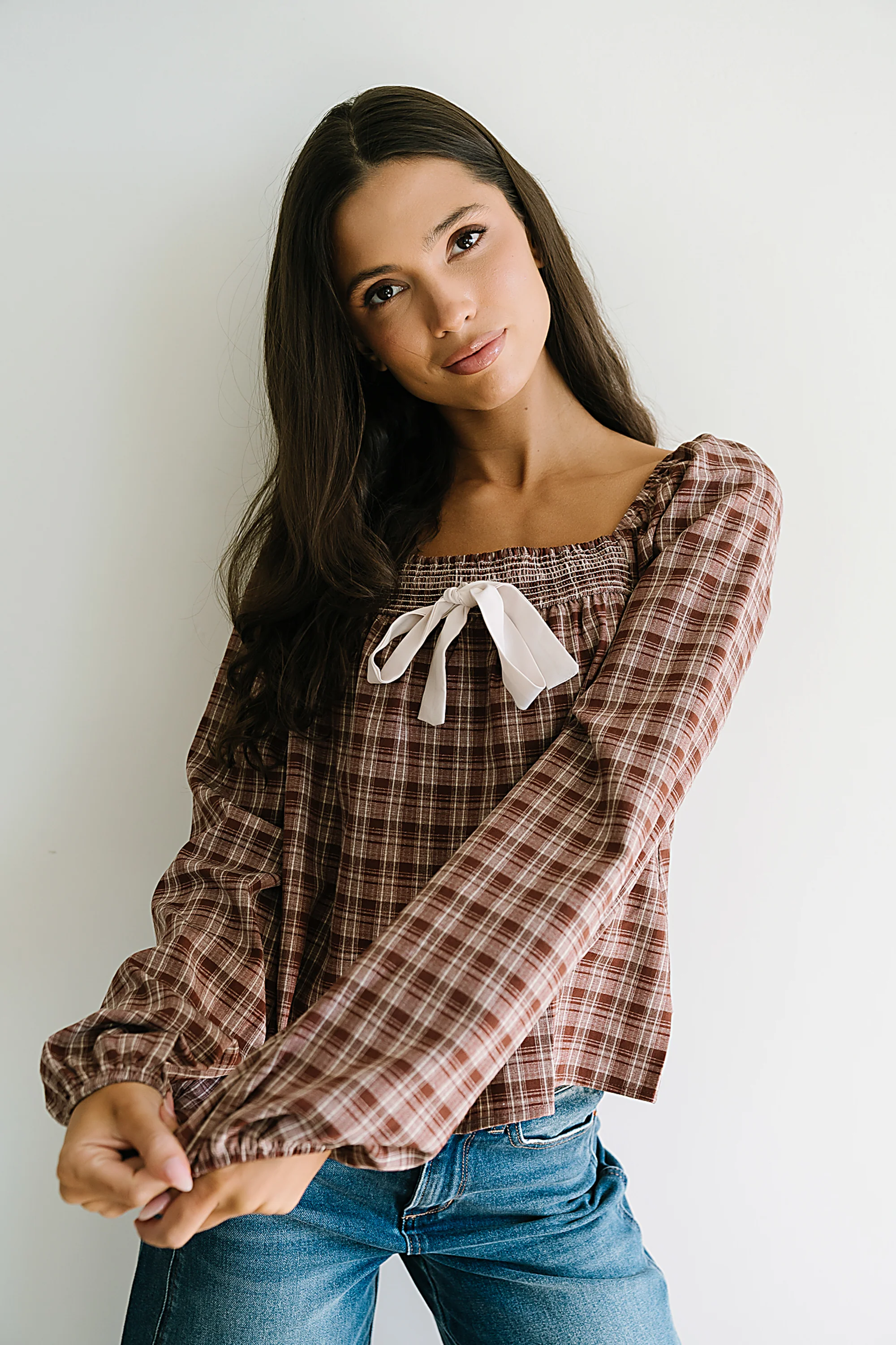 Jemma Plaid Blouse - FINAL SALE - Image 7