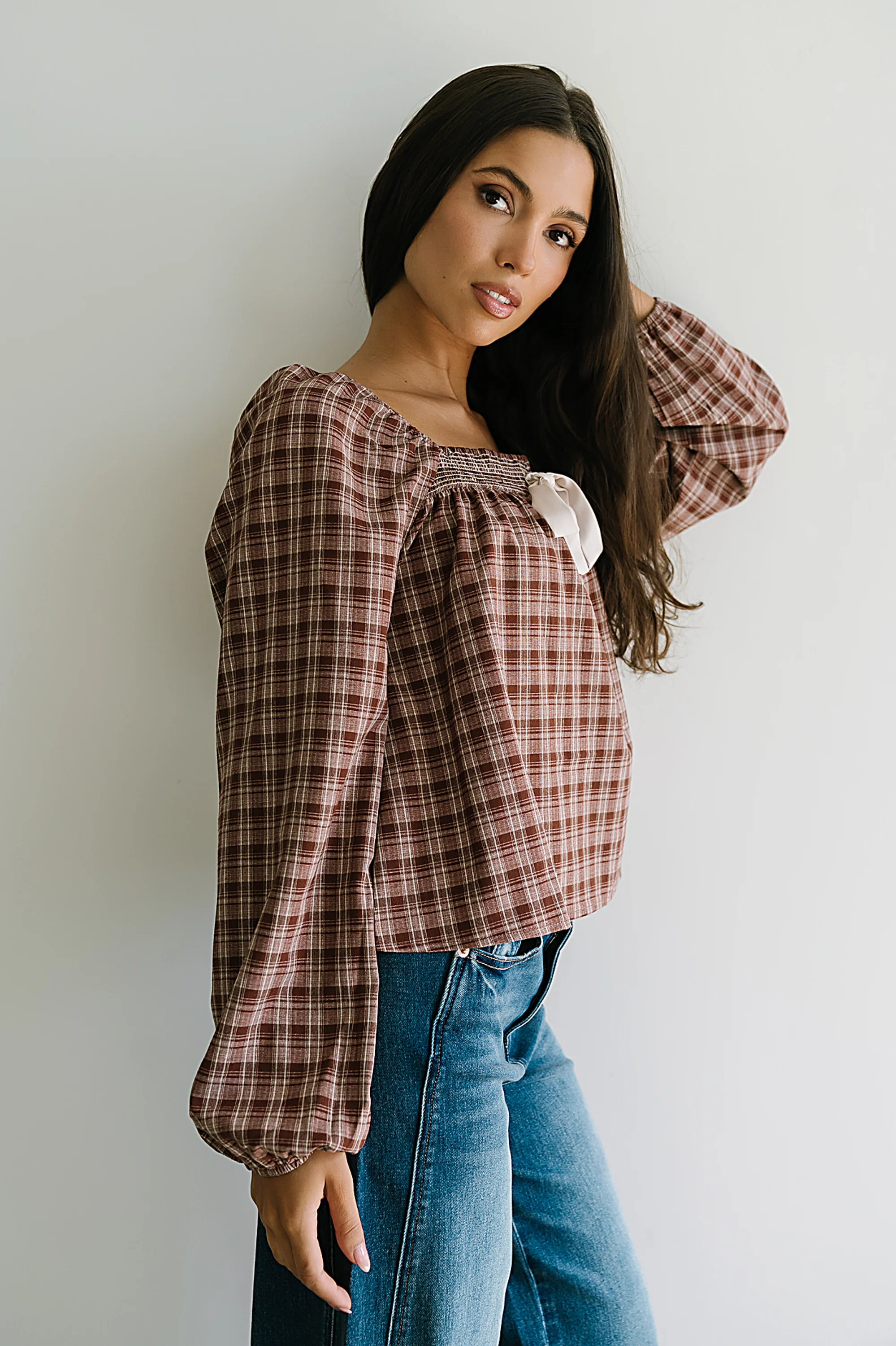 Jemma Plaid Blouse - FINAL SALE - Image 8