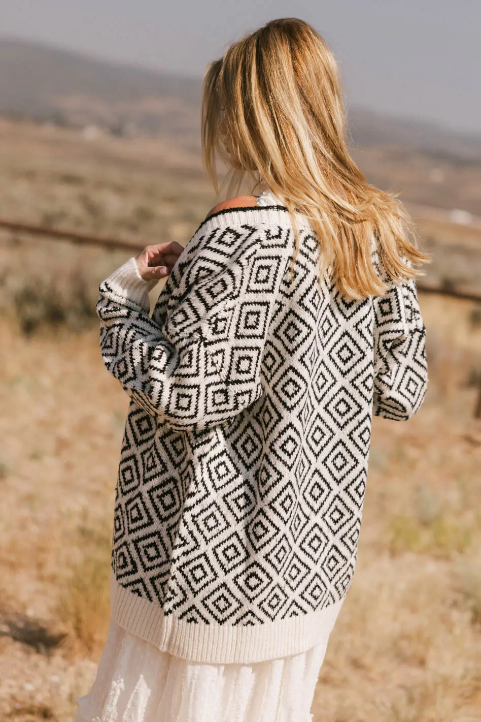 Jennifer Geometric Cardigan - FINAL SALE - Image 2
