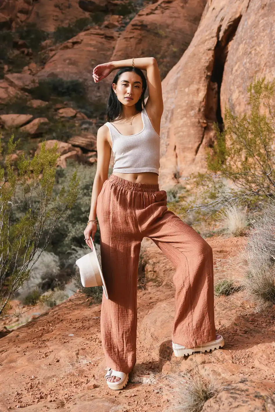 Jennilyn Pants in Terracotta - FINAL SALE - Image 3