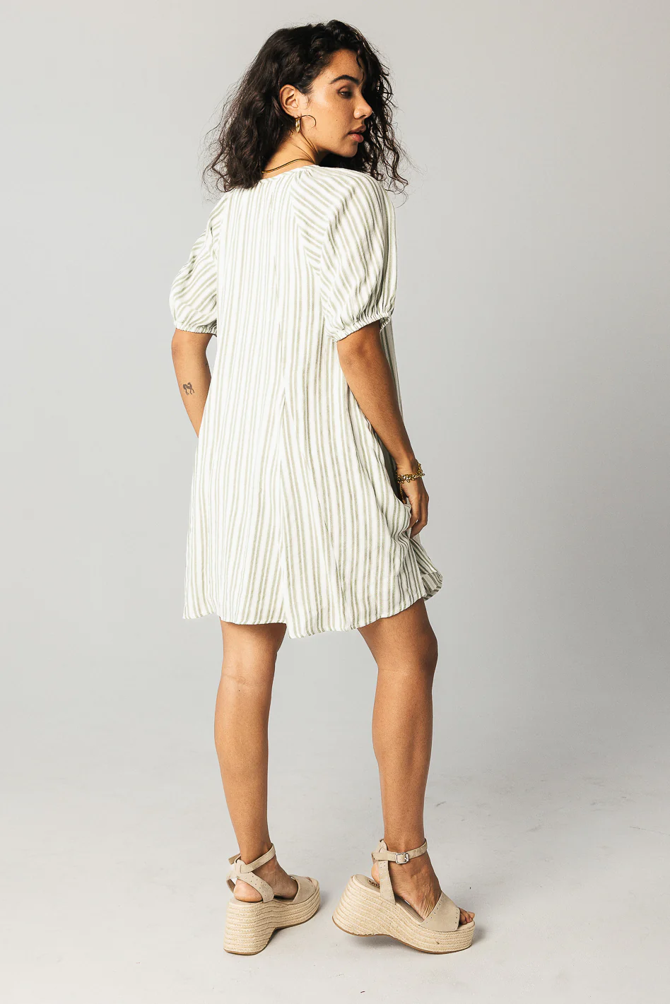 Jenny Striped Babydoll Dress - FINAL SALE - Image 3