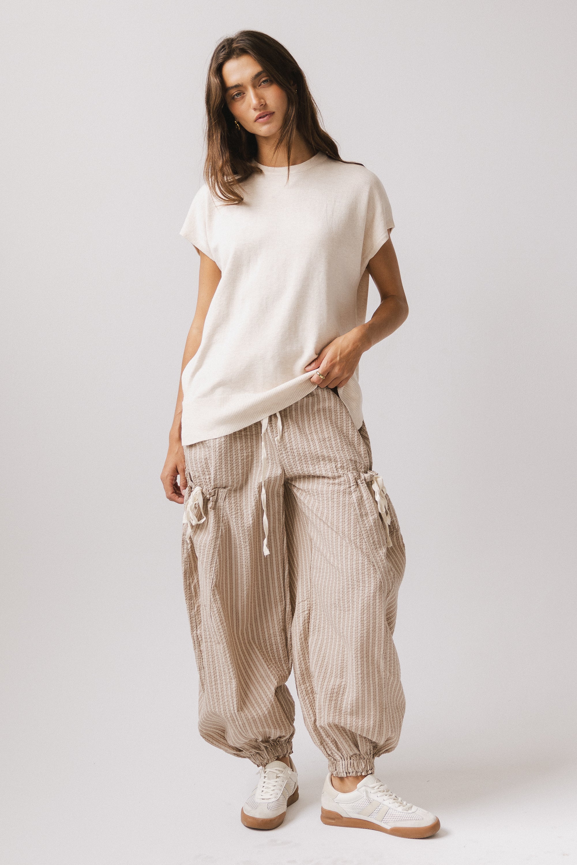 Jensen Knit Top in Oatmeal - FINAL SALE - Image 3