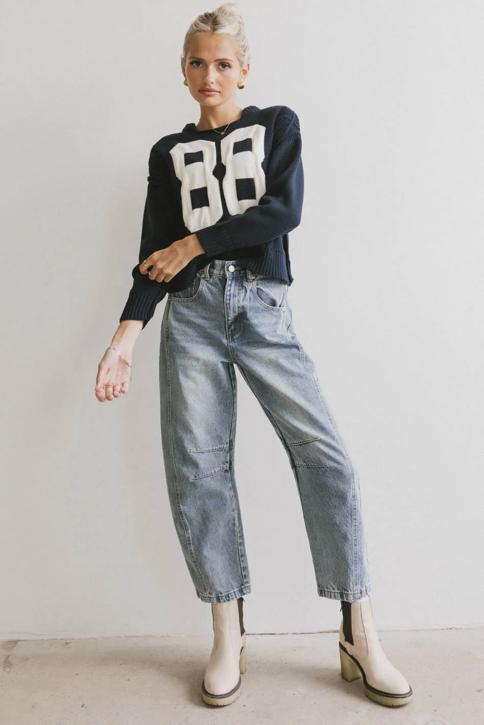 Jersey Cable Knit Sweater - FINAL SALE - Image 5