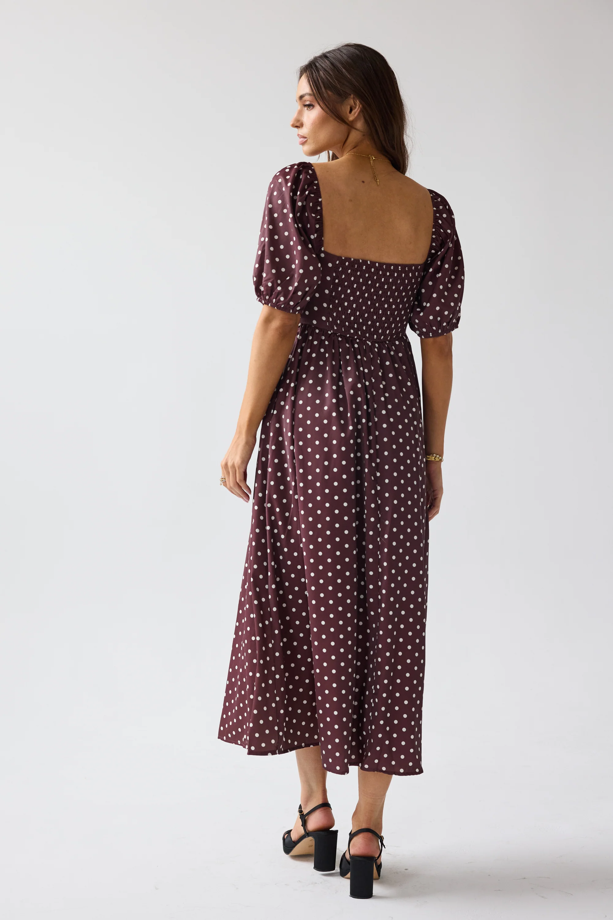 Jersey Polka Dot Midi Dress - FINAL SALE - Image 2