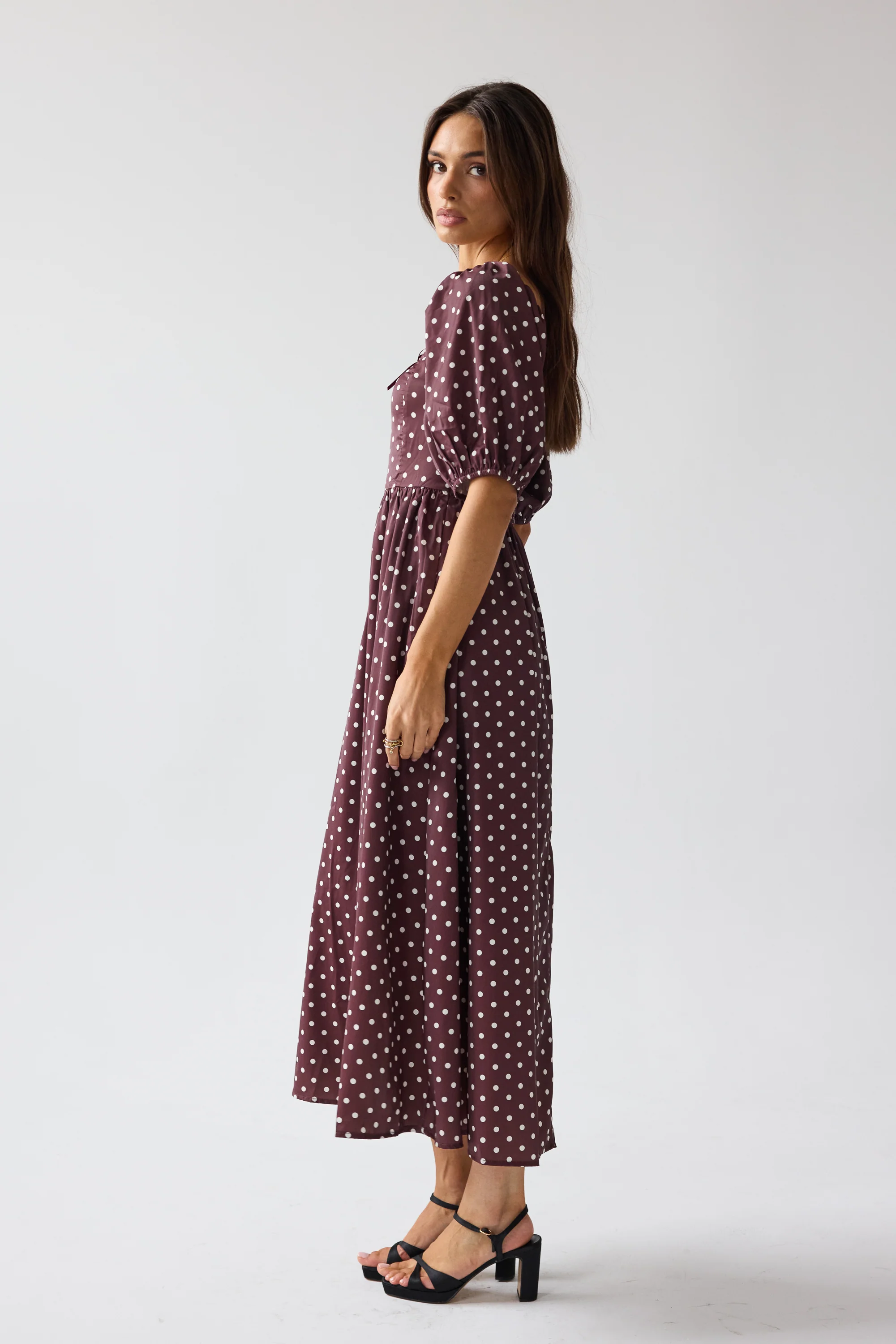Jersey Polka Dot Midi Dress - FINAL SALE - Image 6