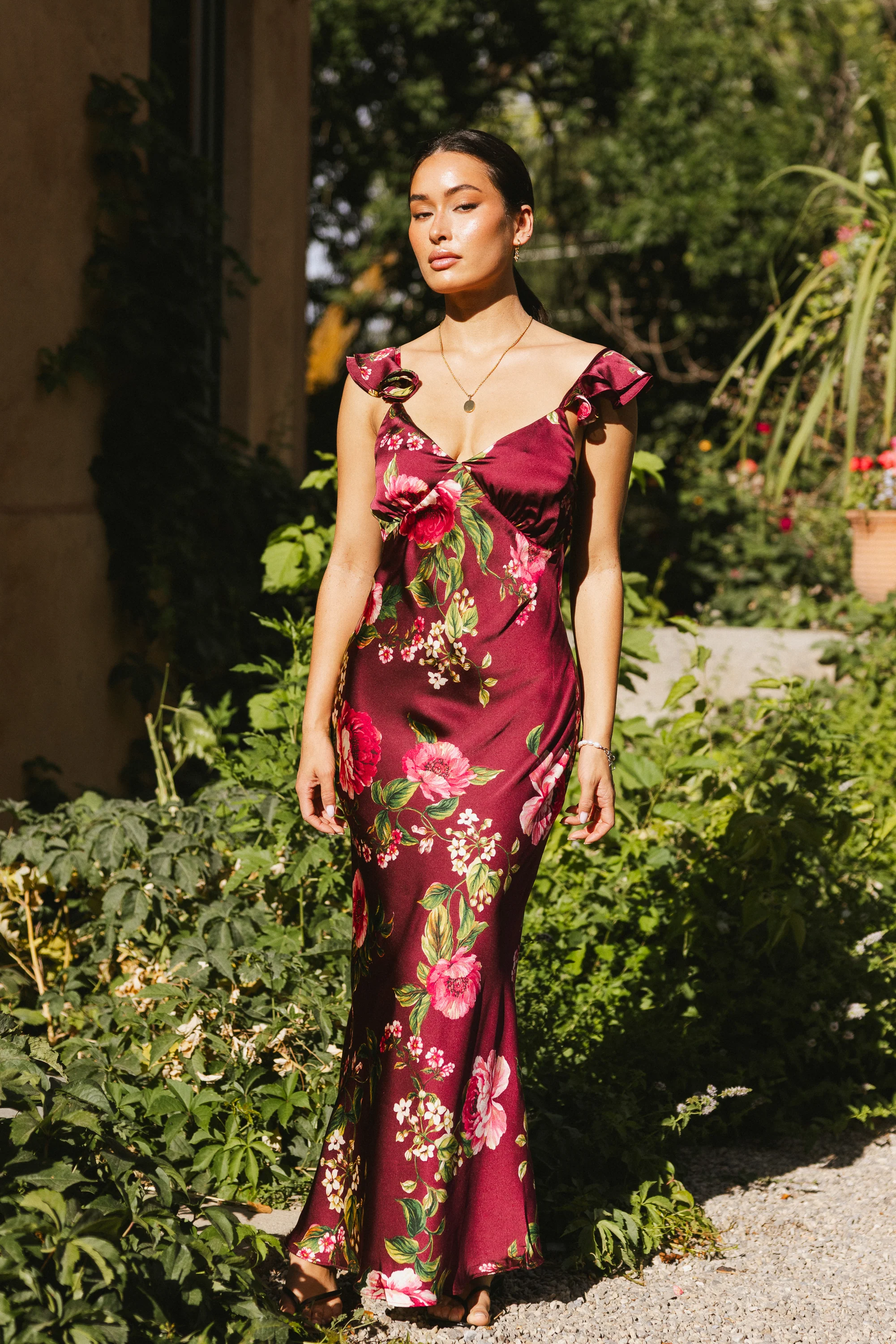 Jesse Satin Maxi Dress - Image 2
