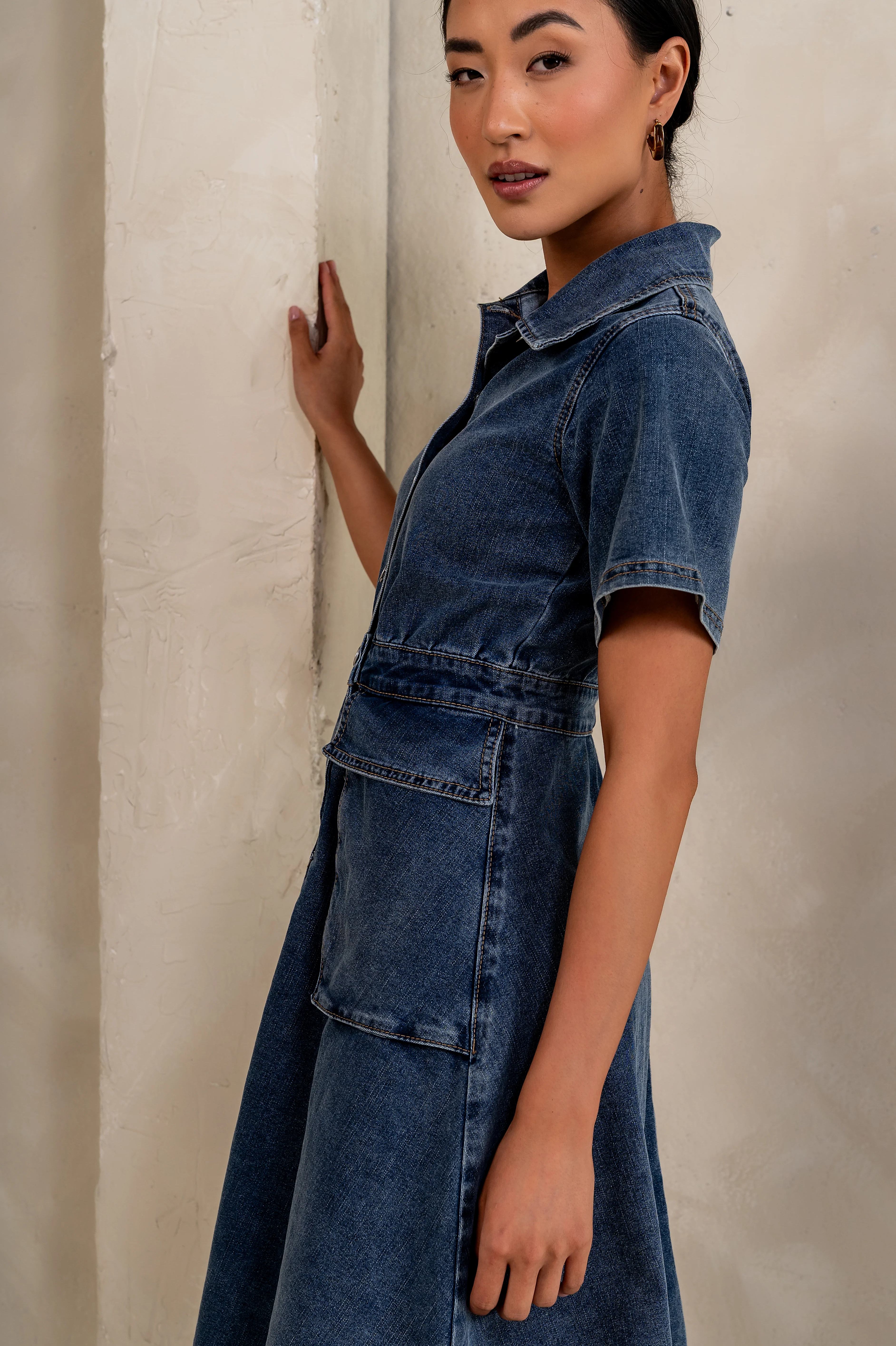 Jessie Denim Dress - FINAL SALE - Image 6