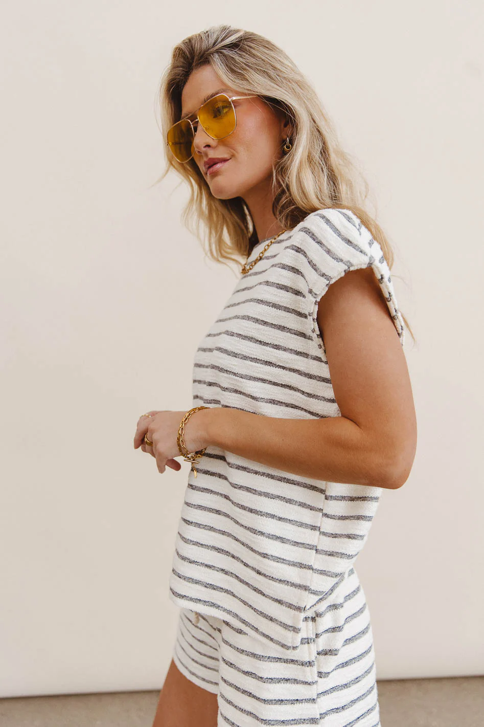 Jessie Striped Top in Black - FINAL SALE - Image 5