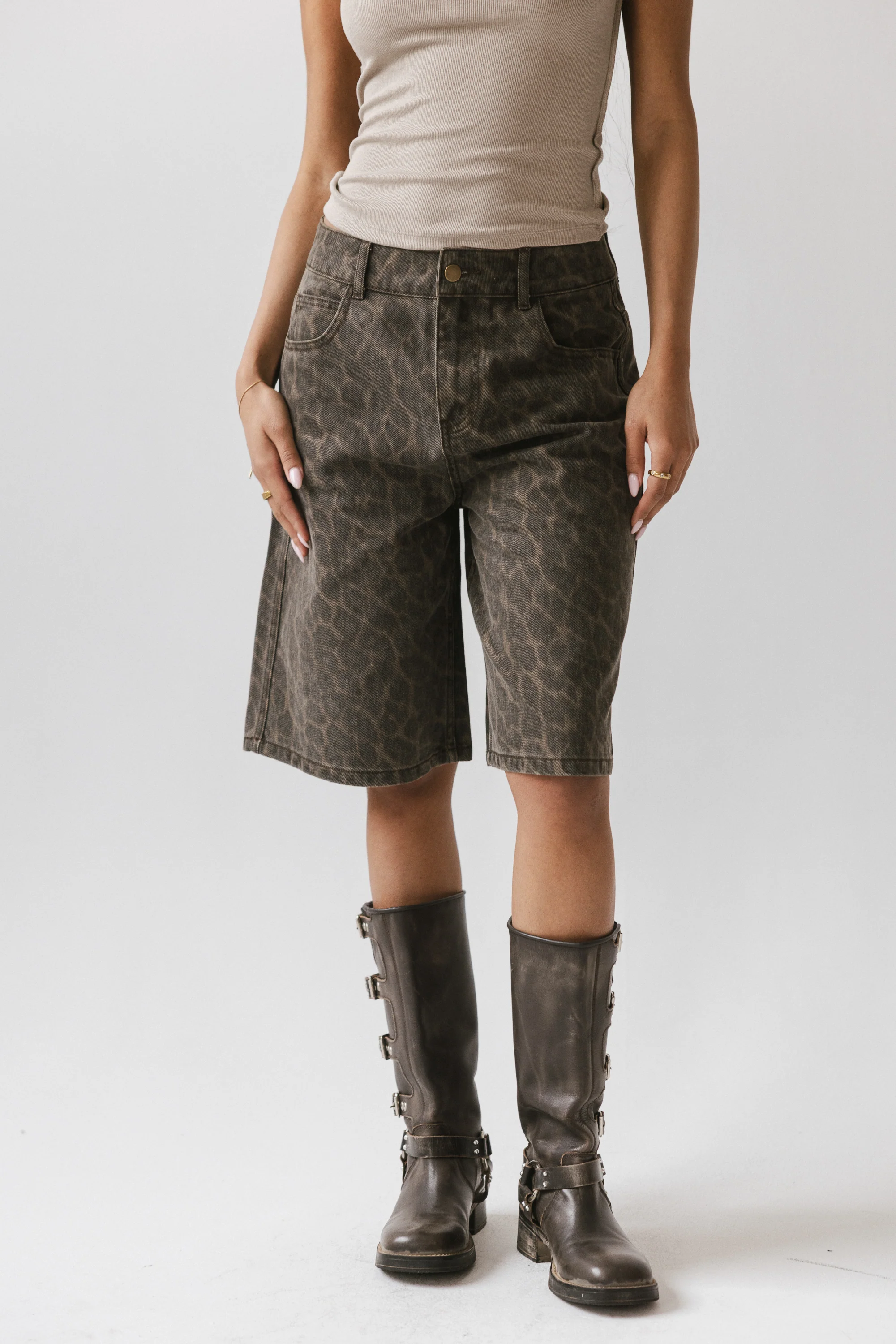 Jessy Leopard Bermuda Shorts - FINAL SALE - Image 2