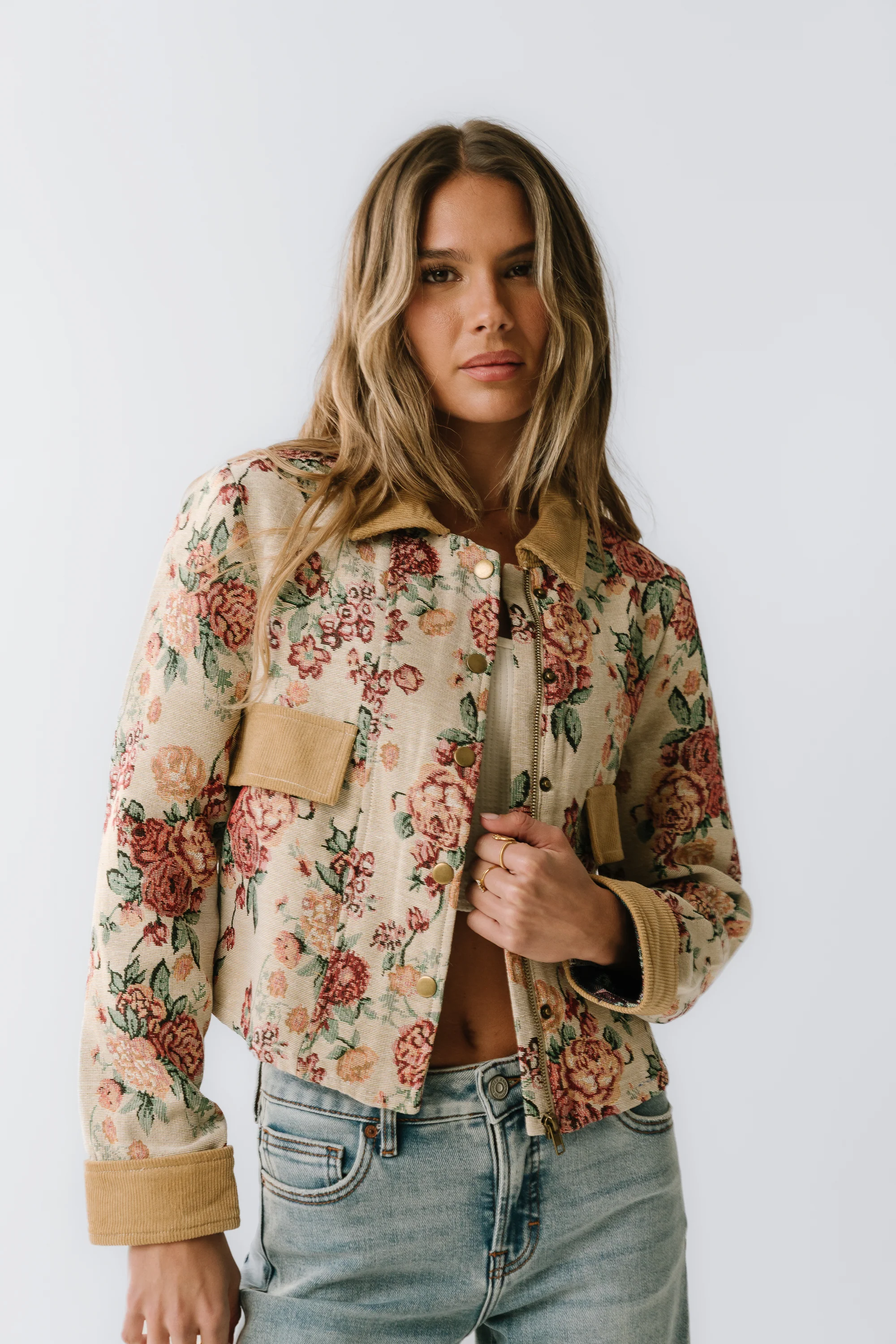 Joanna Floral Cropped Jacket - FINAL SALE