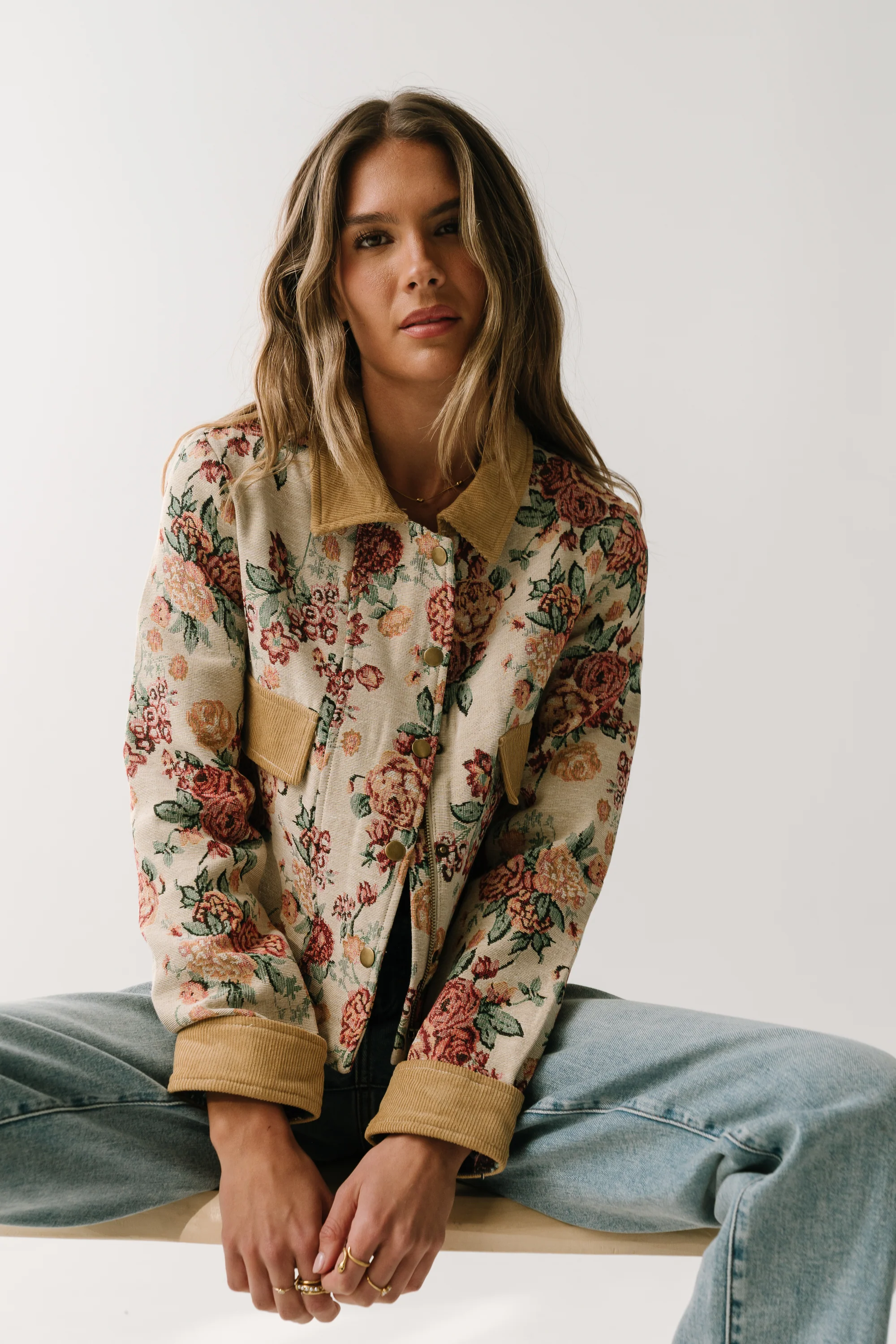 Joanna Floral Cropped Jacket - FINAL SALE - Image 3