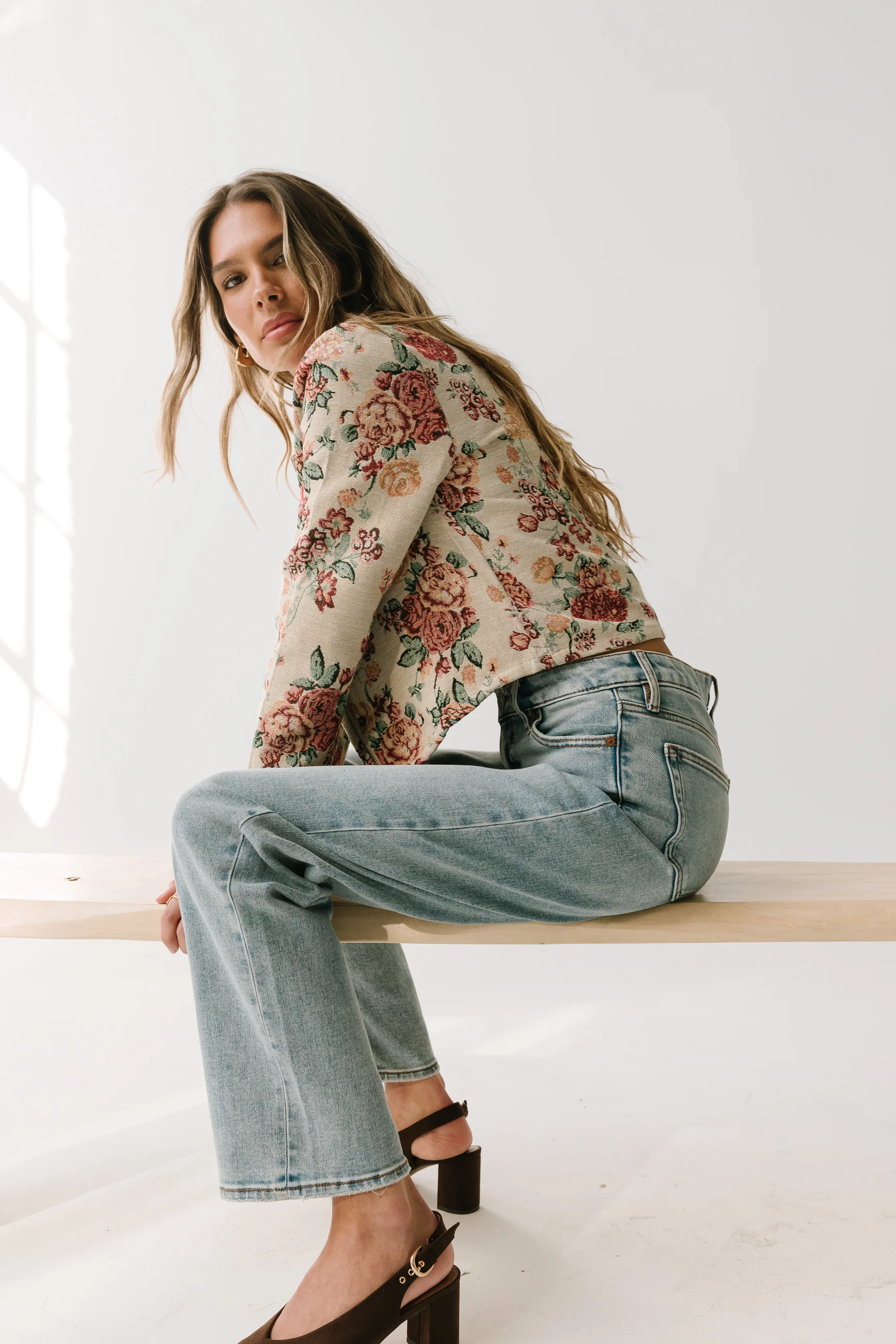 Joanna Floral Cropped Jacket - FINAL SALE - Image 6