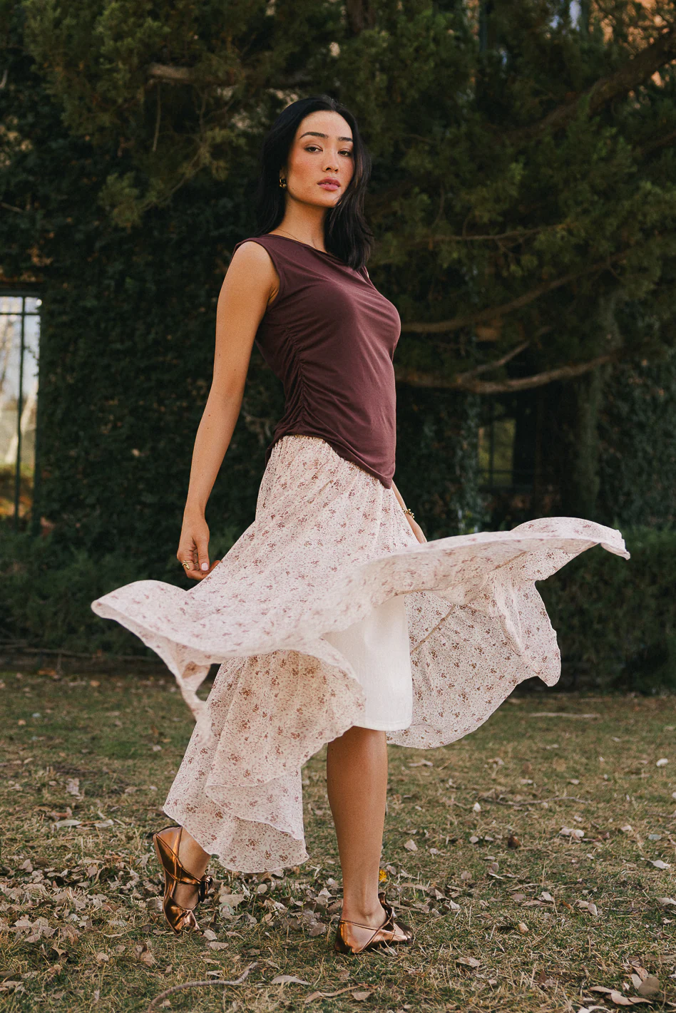 Joanna Floral Midi Skirt - FINAL SALE - Image 3