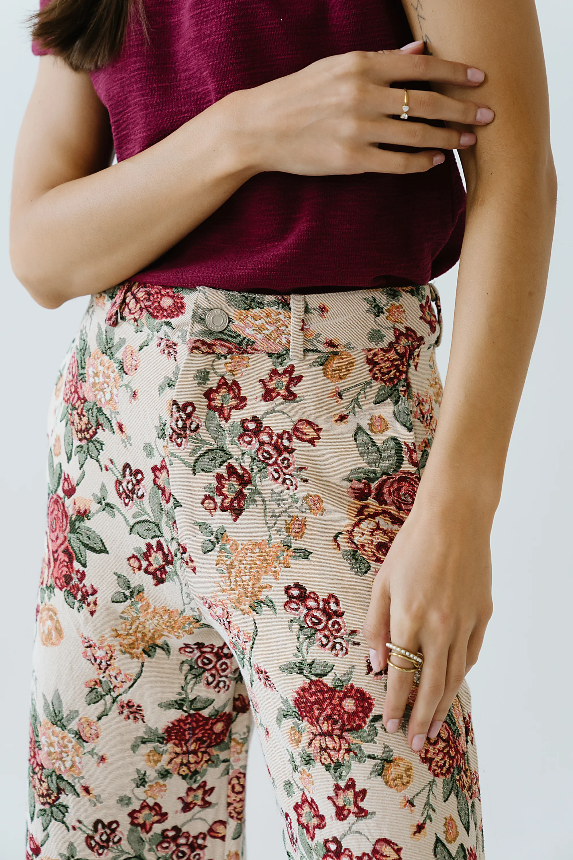 Joanna Floral Wide Leg Pants - FINAL SALE - Image 7