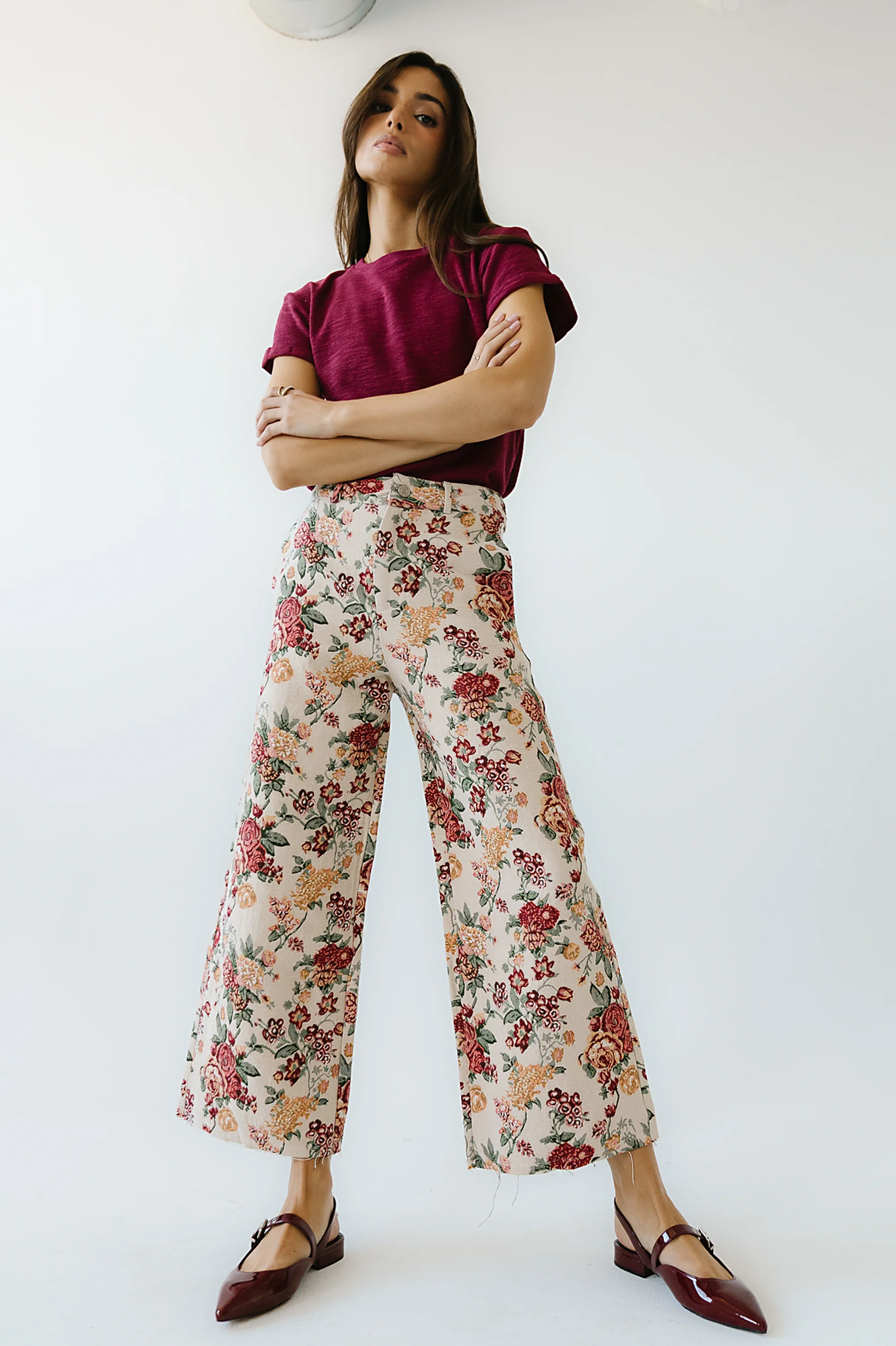 Joanna Floral Wide Leg Pants - FINAL SALE - Image 8