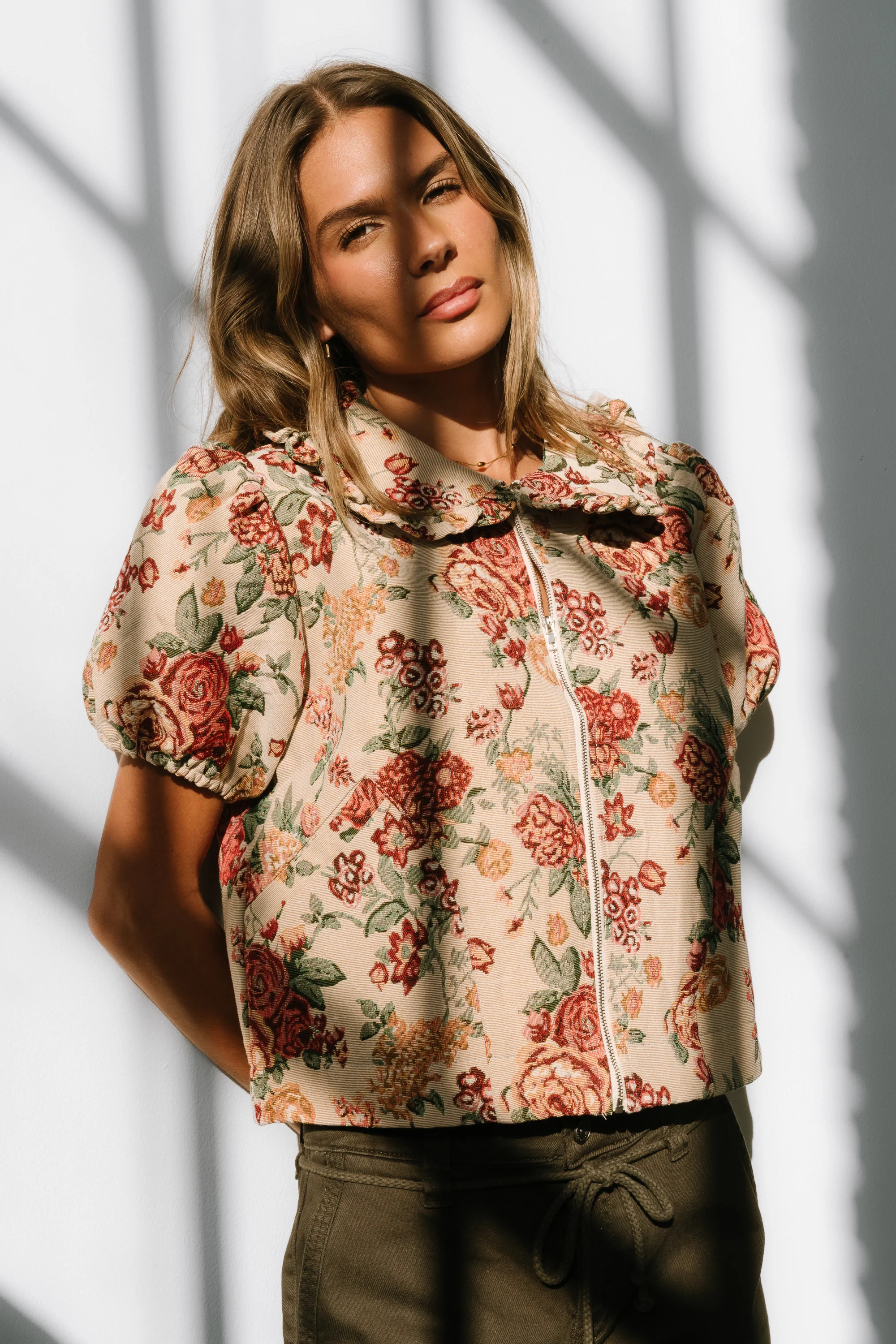 Joanna Floral Zip Up - FINAL SALE - Image 2