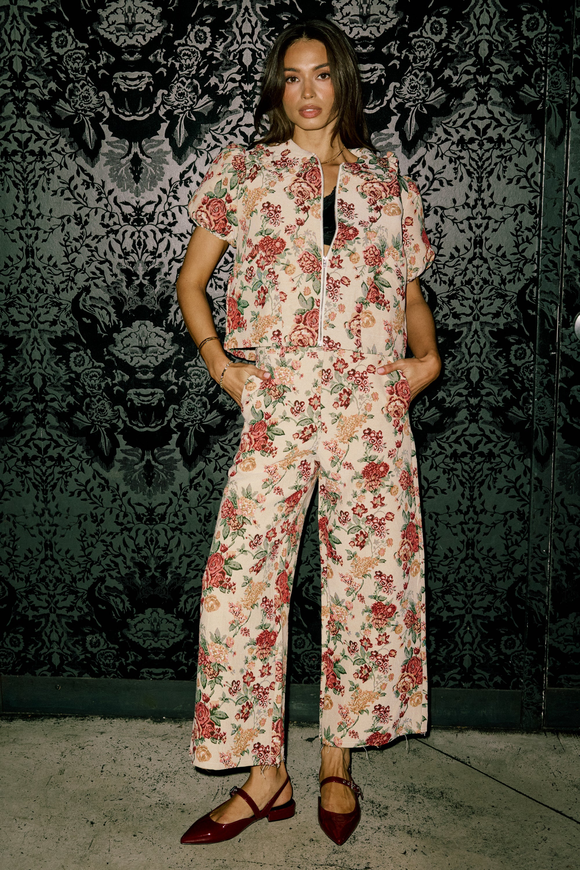 Joanna Floral Zip Up - FINAL SALE - Image 4