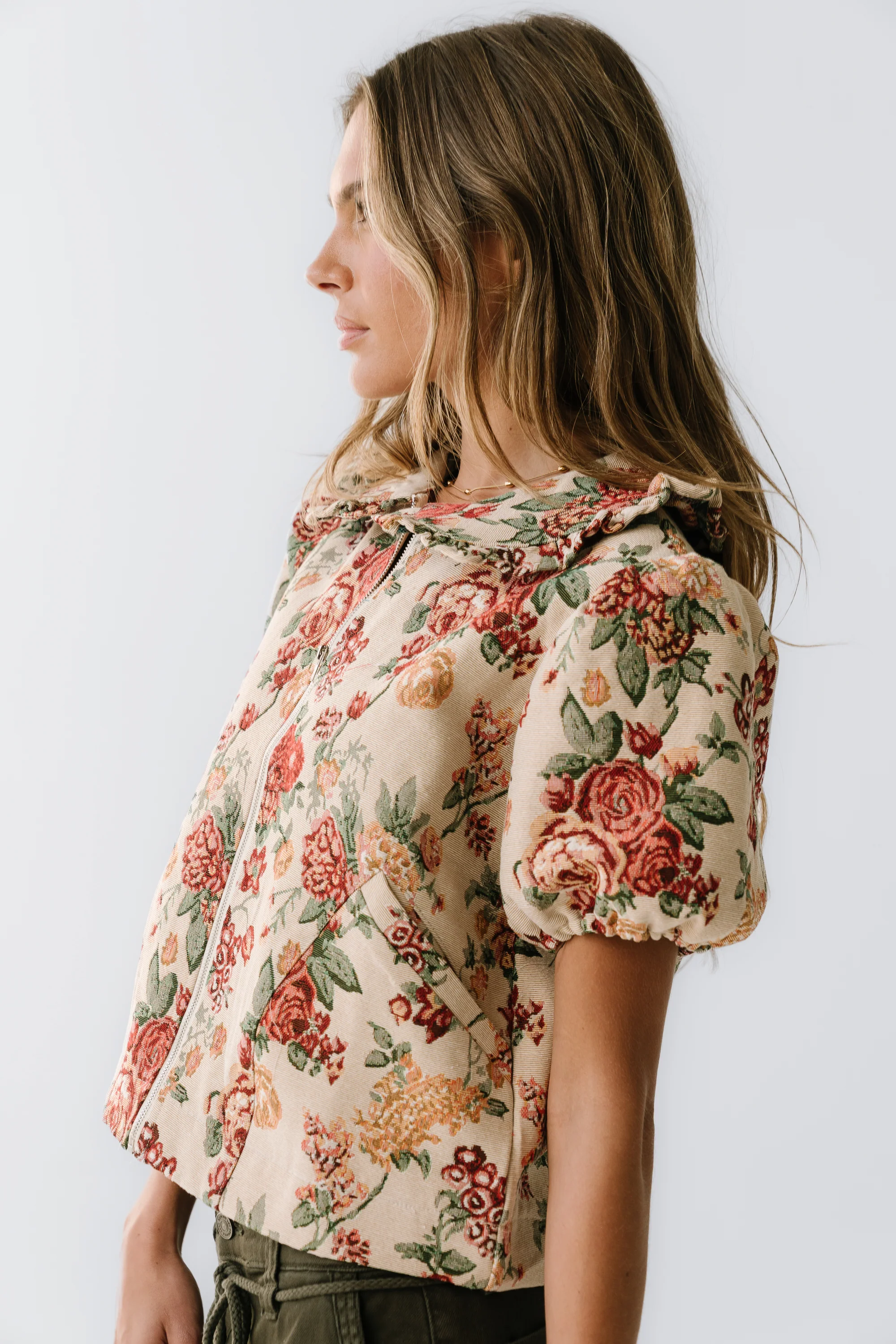 Joanna Floral Zip Up - FINAL SALE - Image 5