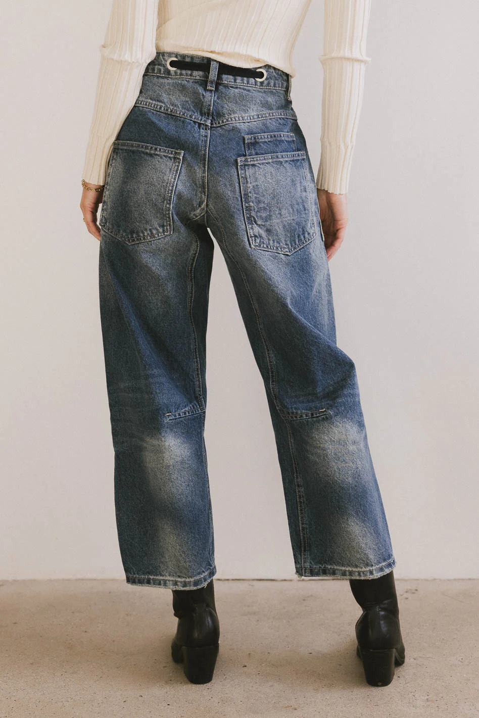 Jocelyn Barrel Jeans in Medium Wash - FINAL SALE - Image 2