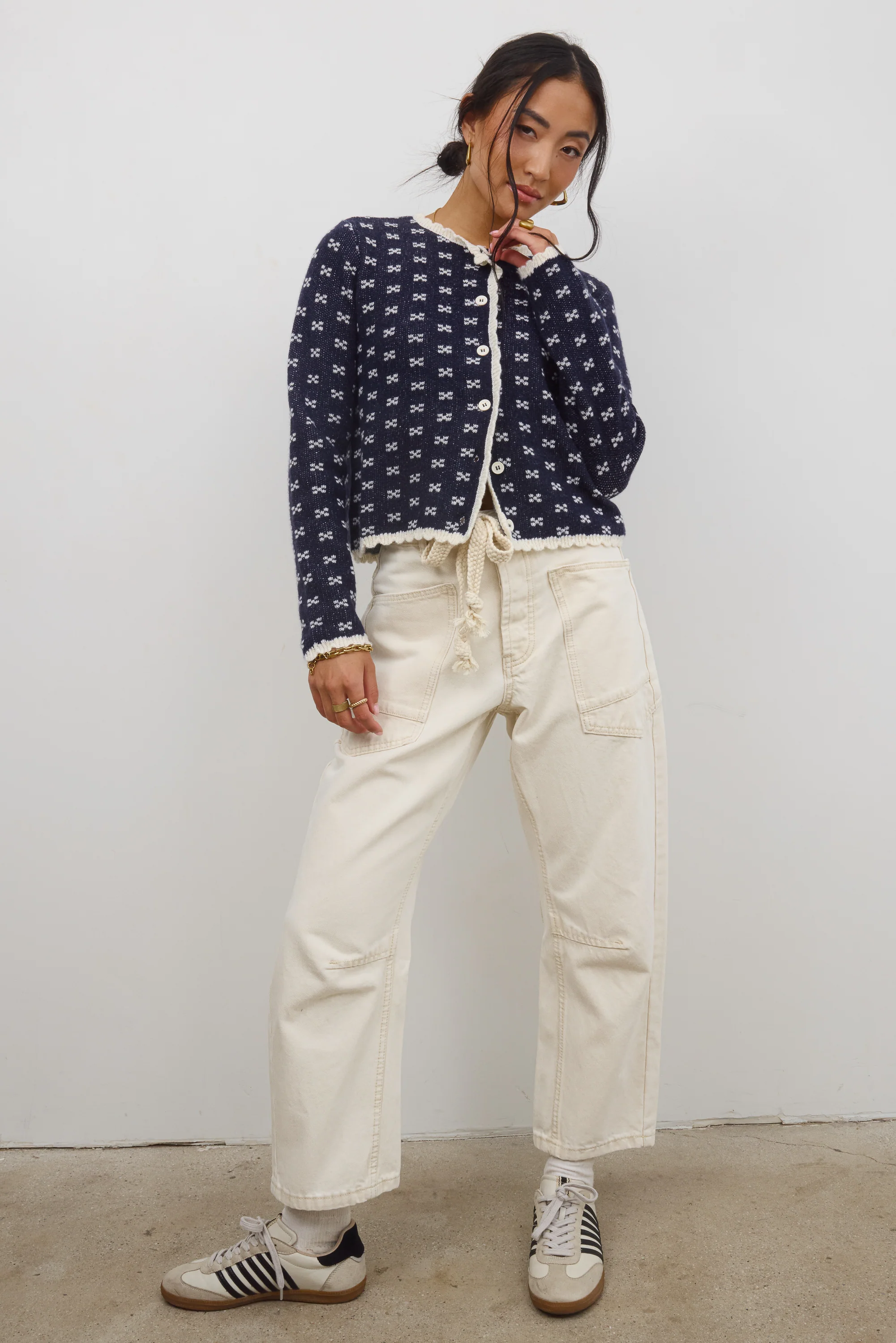 Jocelyn Barrel Jeans in Cream - FINAL SALE - Image 4