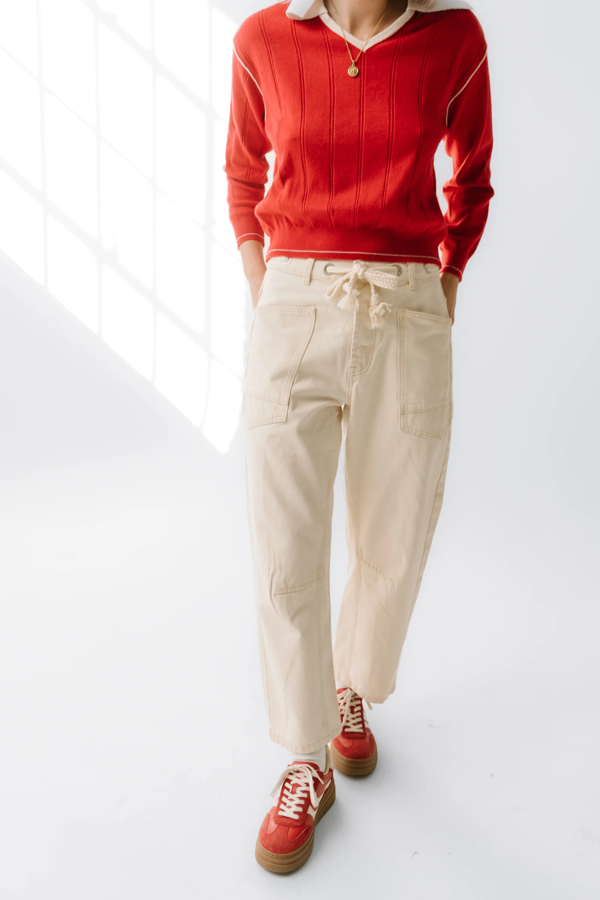 Jocelyn Barrel Jeans in Cream - FINAL SALE - Image 5