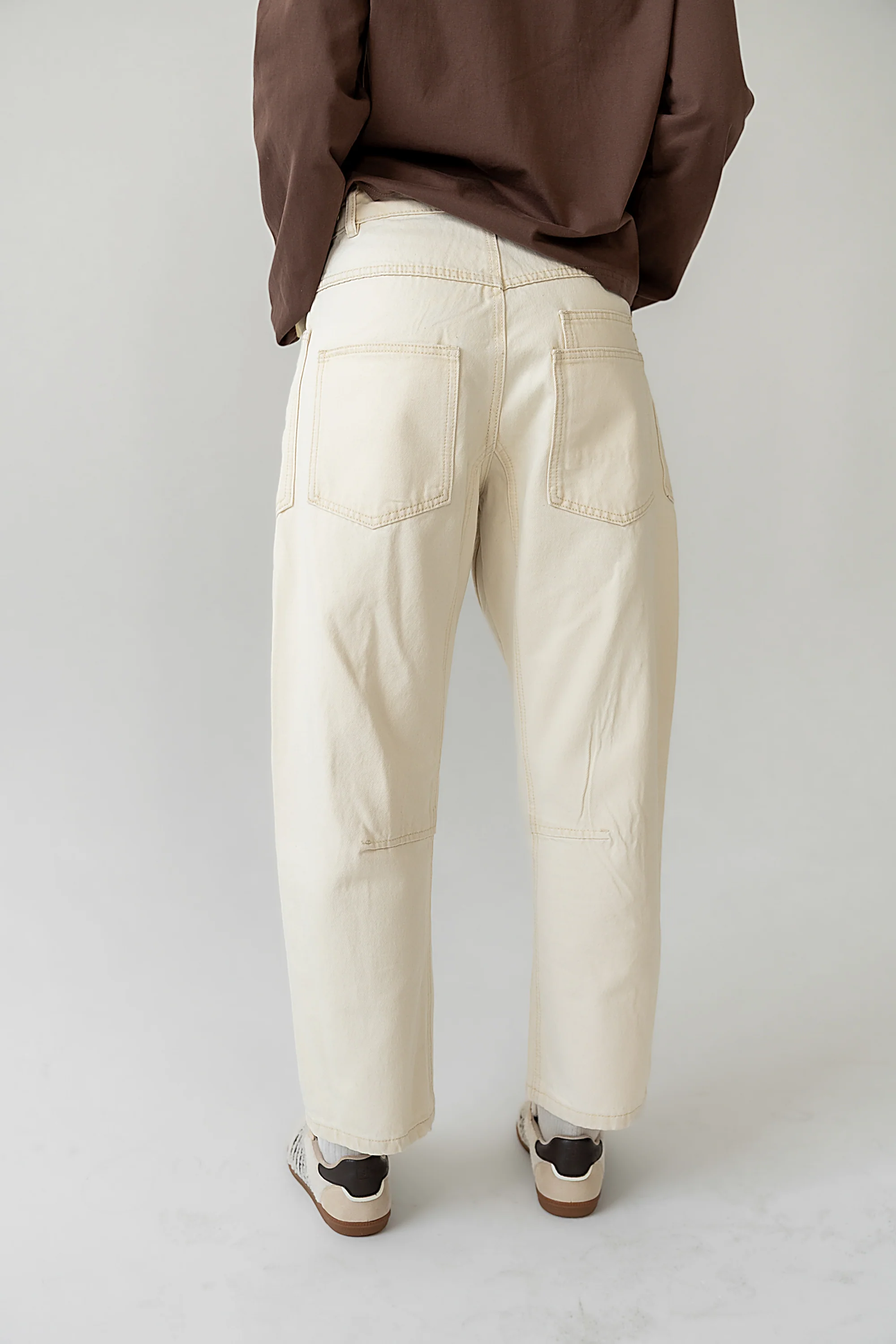 Jocelyn Barrel Jeans in Cream - FINAL SALE - Image 7