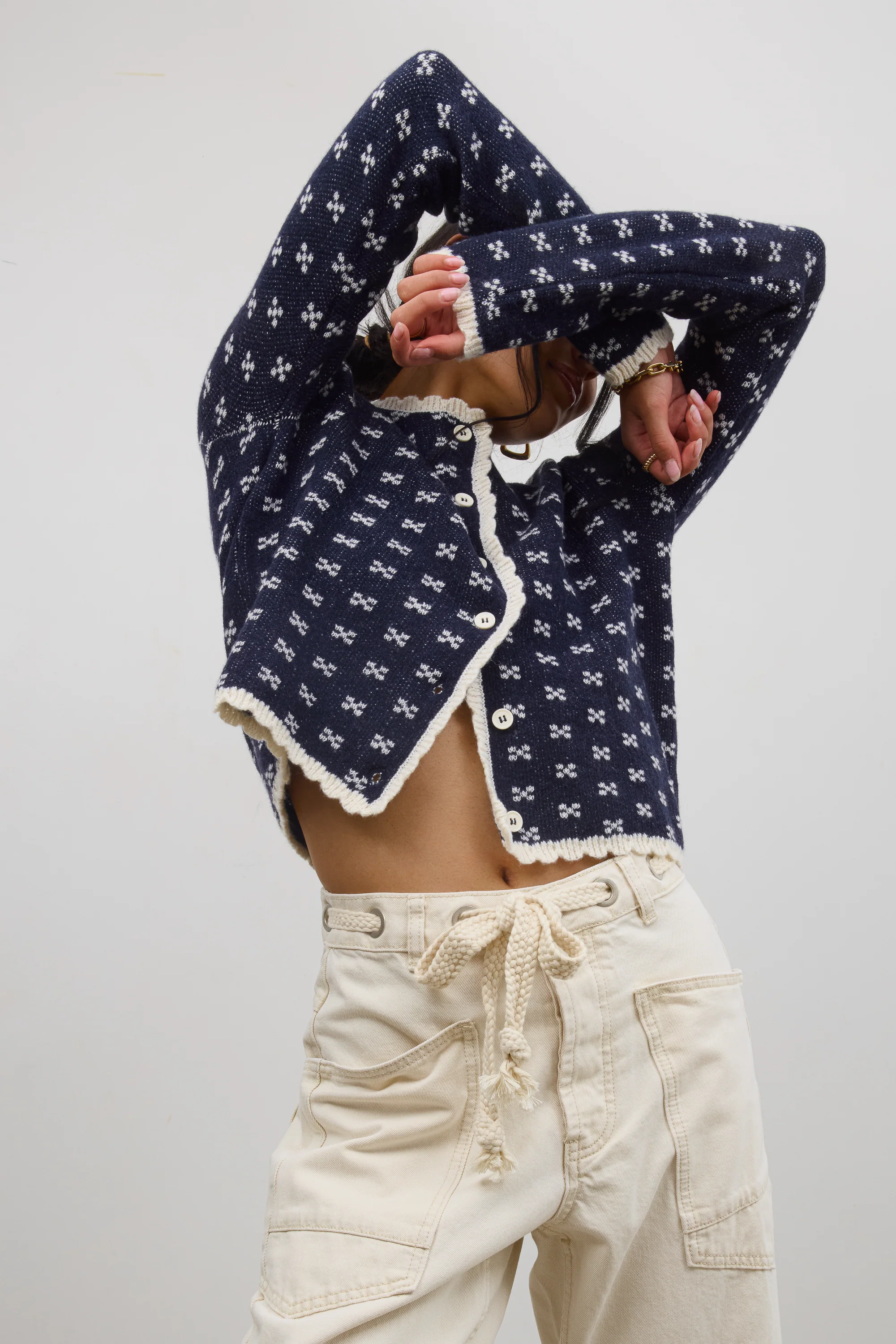 Jocelyn Barrel Jeans in Cream - FINAL SALE - Image 8