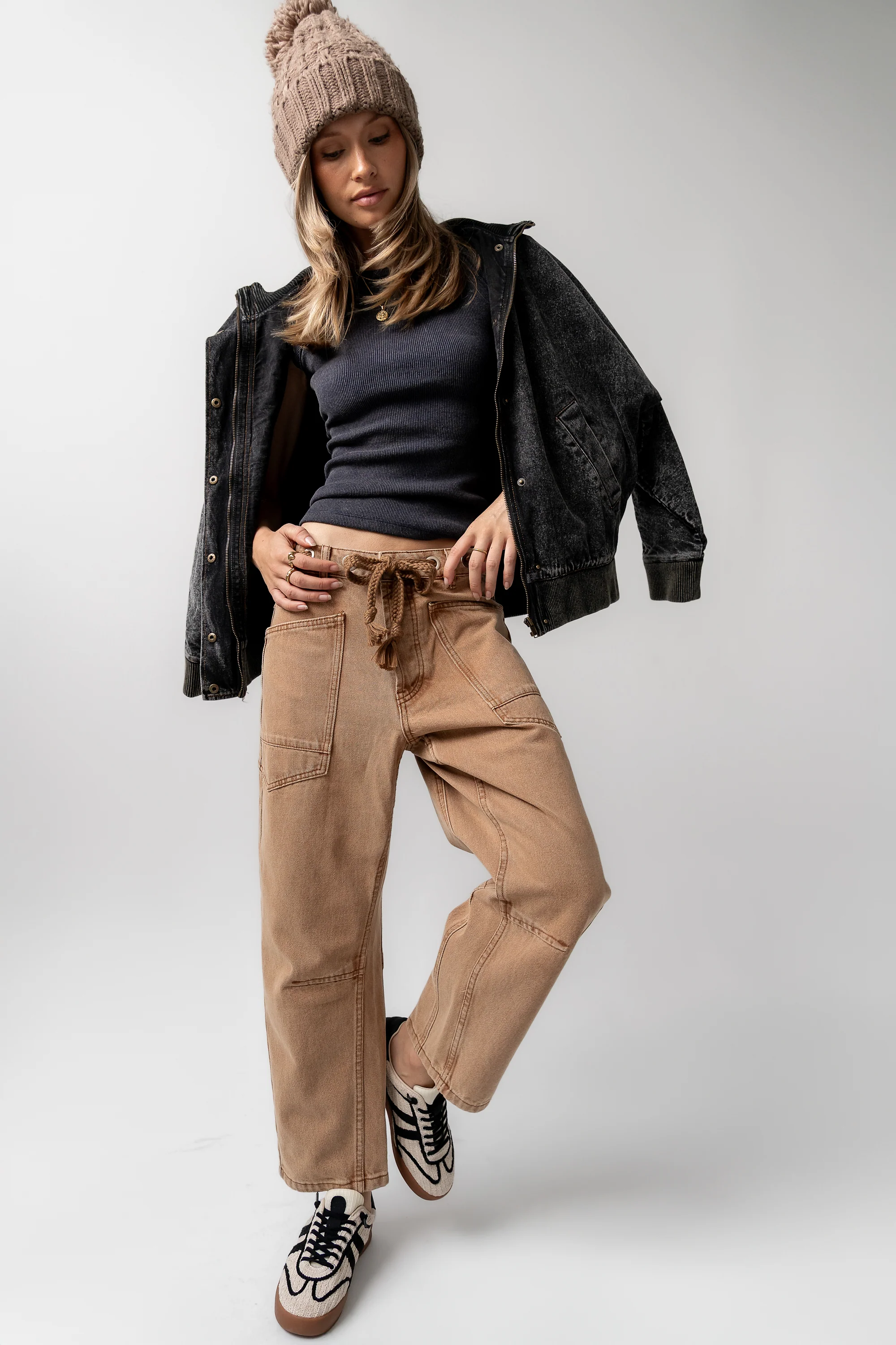 Jocelyn Barrel Jeans in Rust - FINAL SALE - Image 7