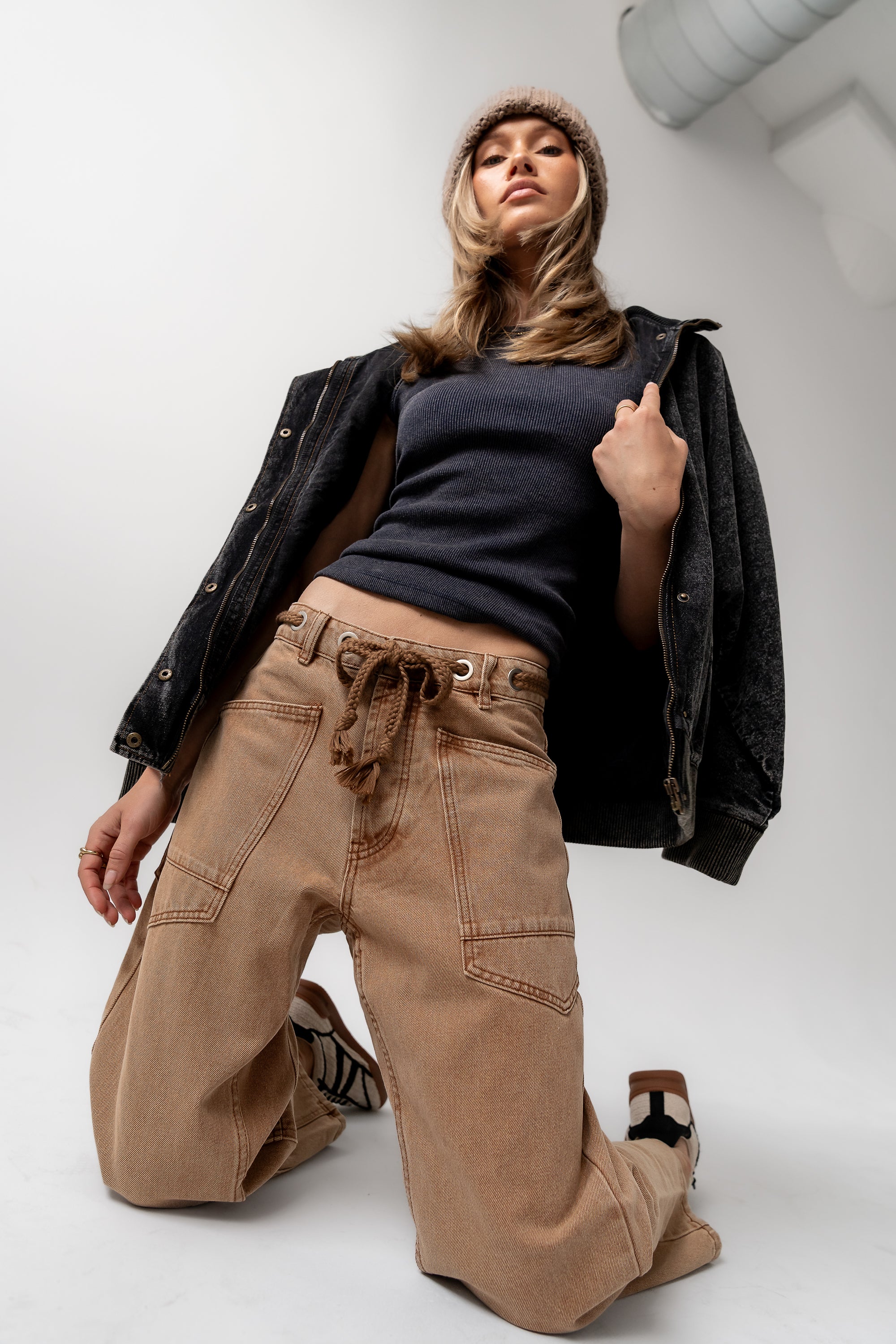 Jocelyn Barrel Jeans in Rust - FINAL SALE - Image 9