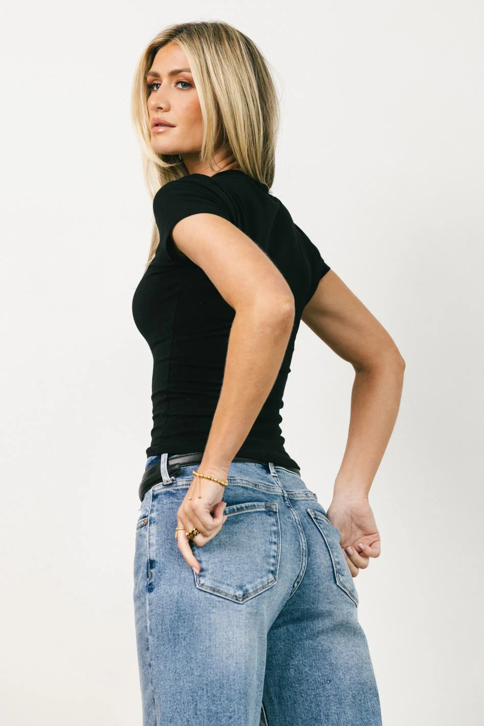 Joey Basic Top in Black - FINAL SALE - Image 3