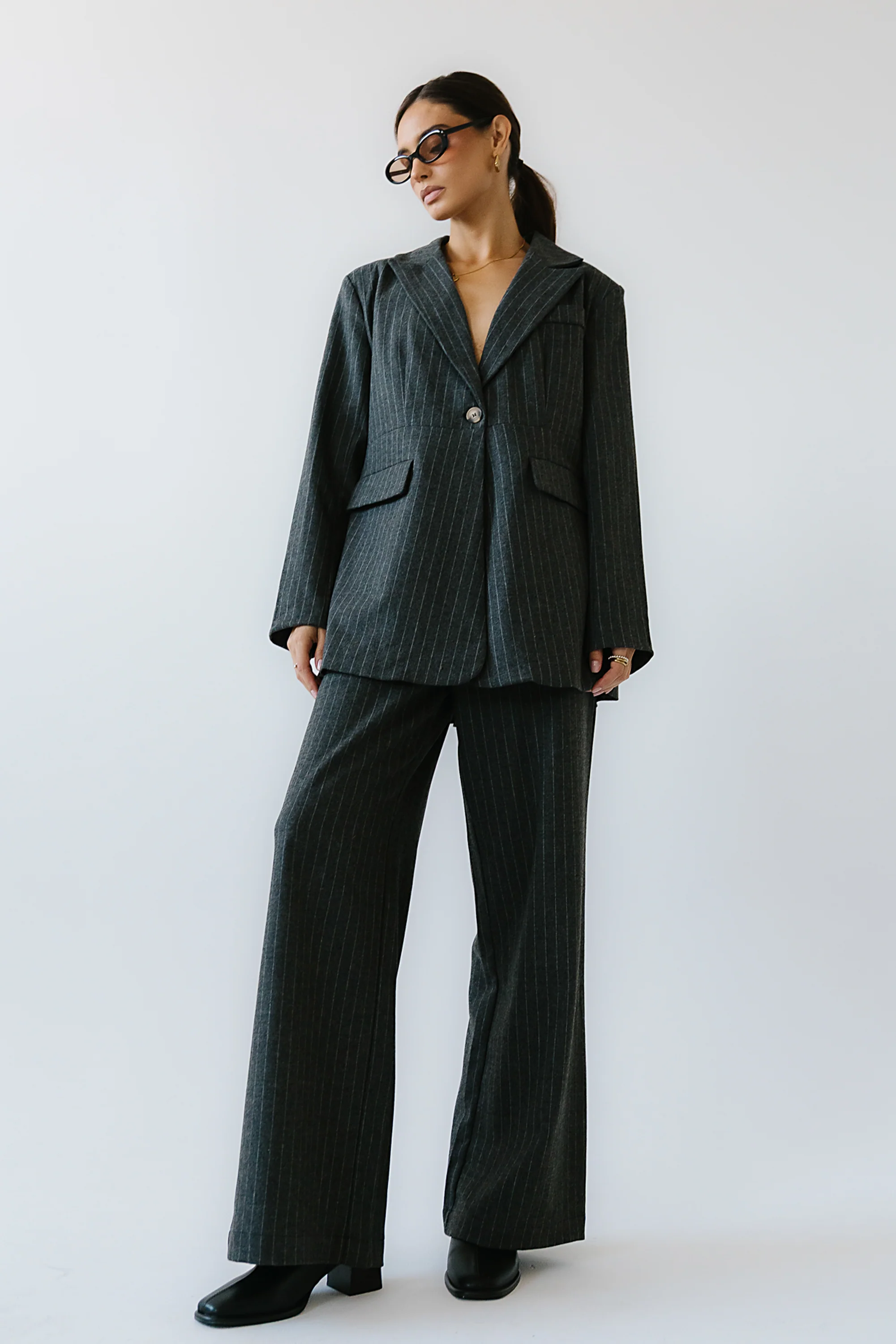 Joey Pinstripe Baggy Pants - FINAL SALE - Image 2