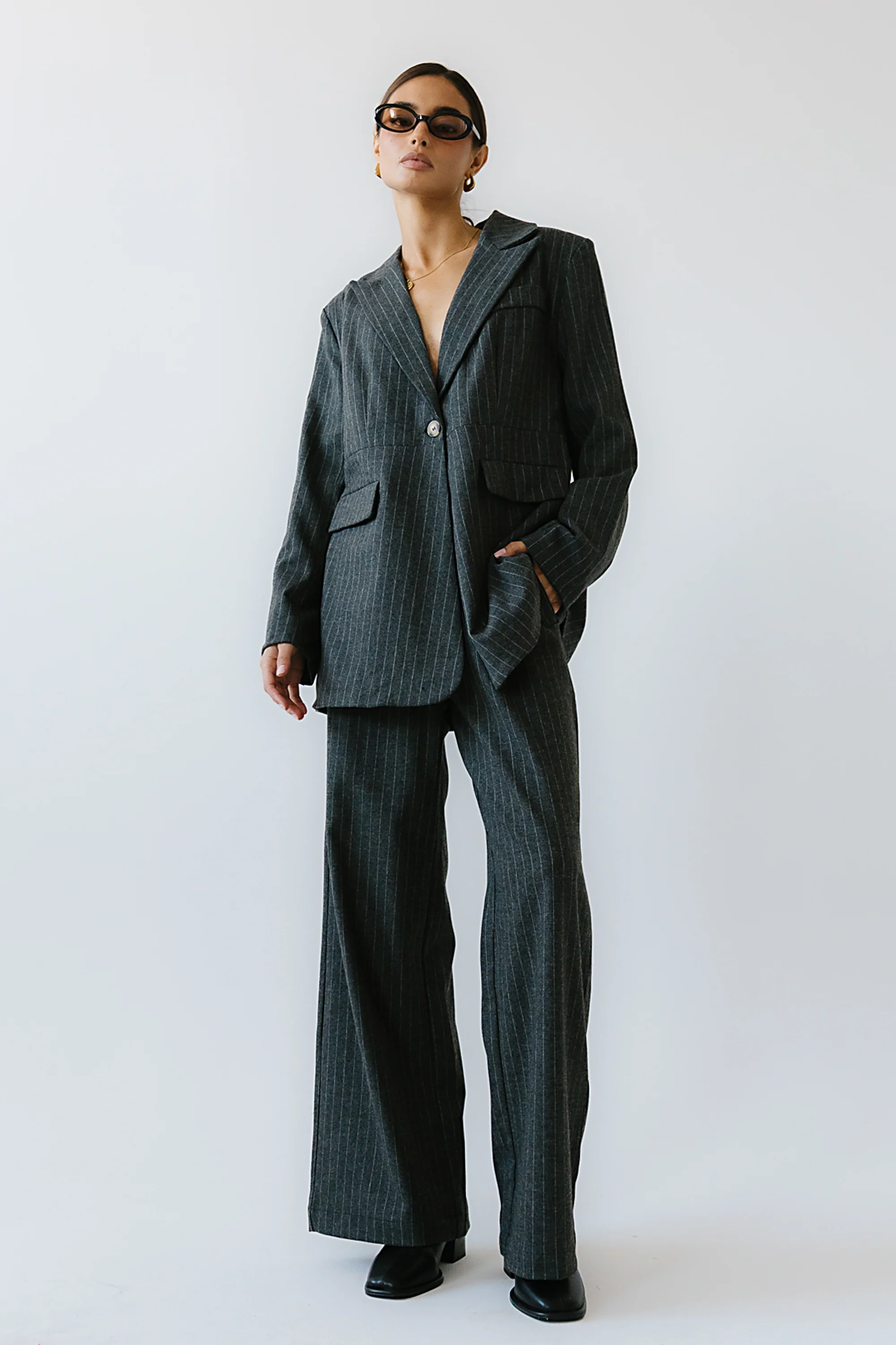 Joey Pinstripe Baggy Pants - FINAL SALE - Image 7