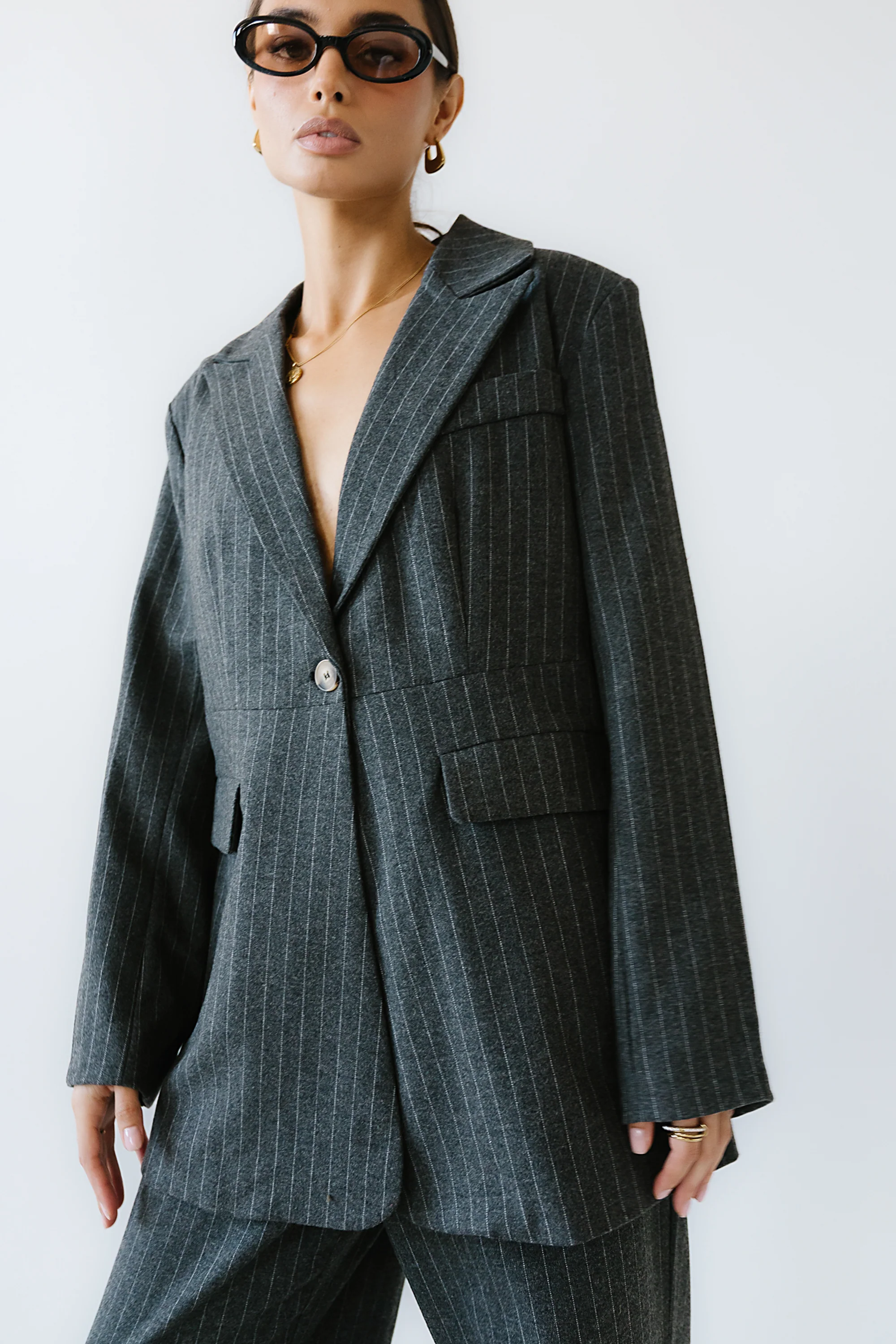Joey Pinstripe Blazer - FINAL SALE - Image 3