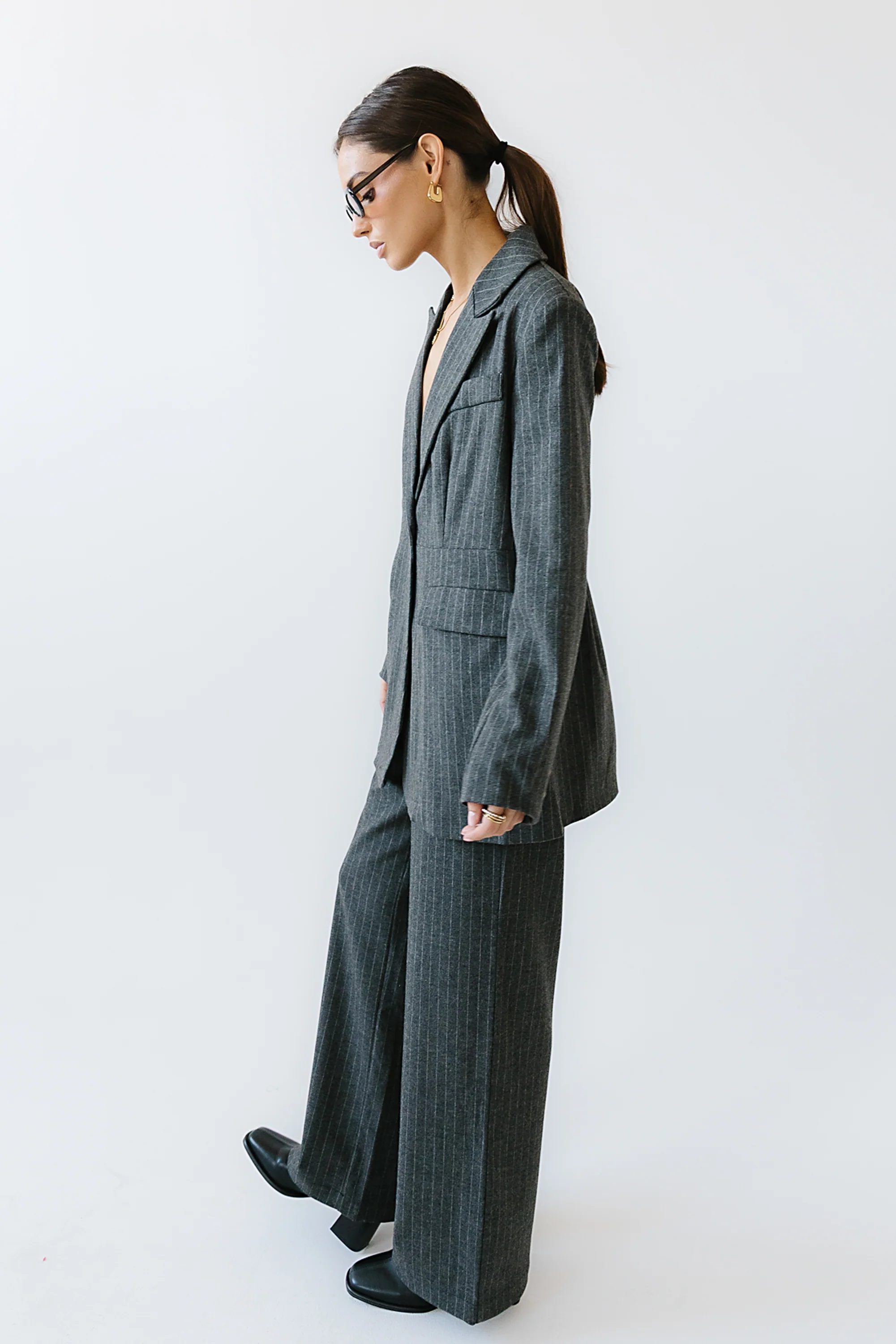 Joey Pinstripe Blazer - FINAL SALE - Image 4