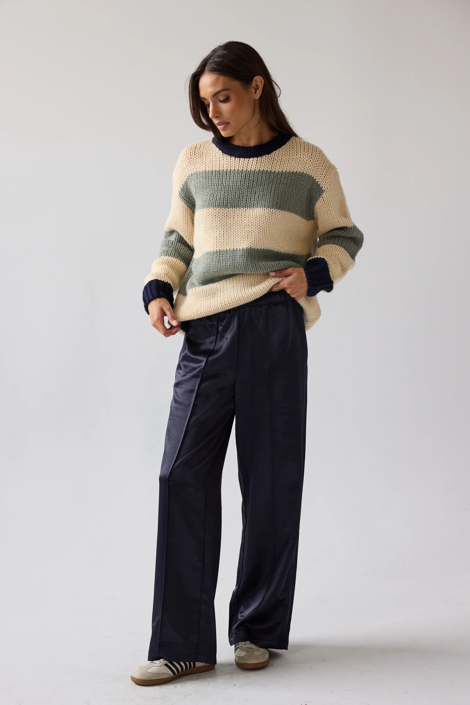 Jolene Striped Sweater in Navy - FINAL SALE - Image 5
