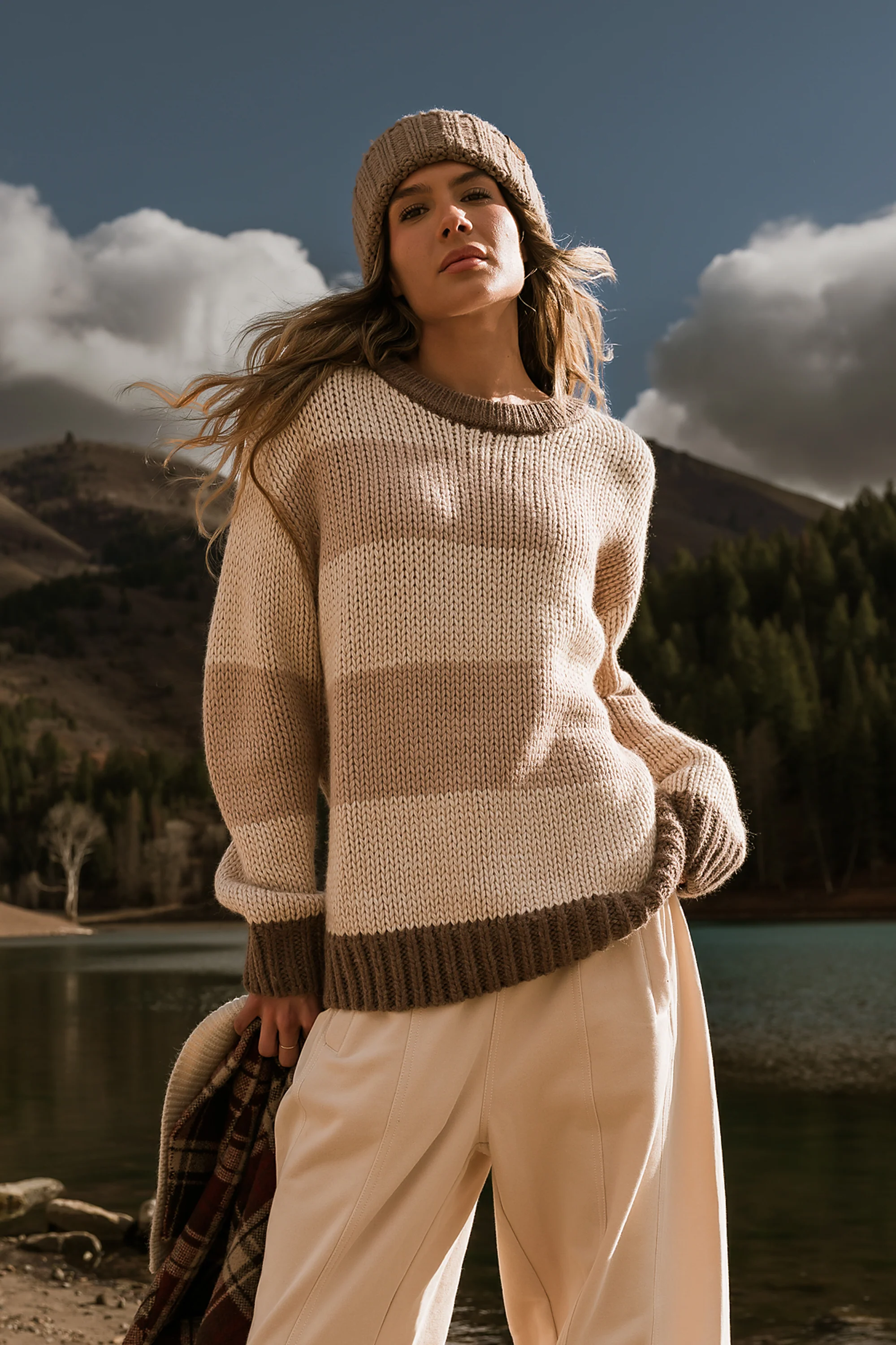 Jolene Striped Sweater in Brown - FINAL SALE - Image 4