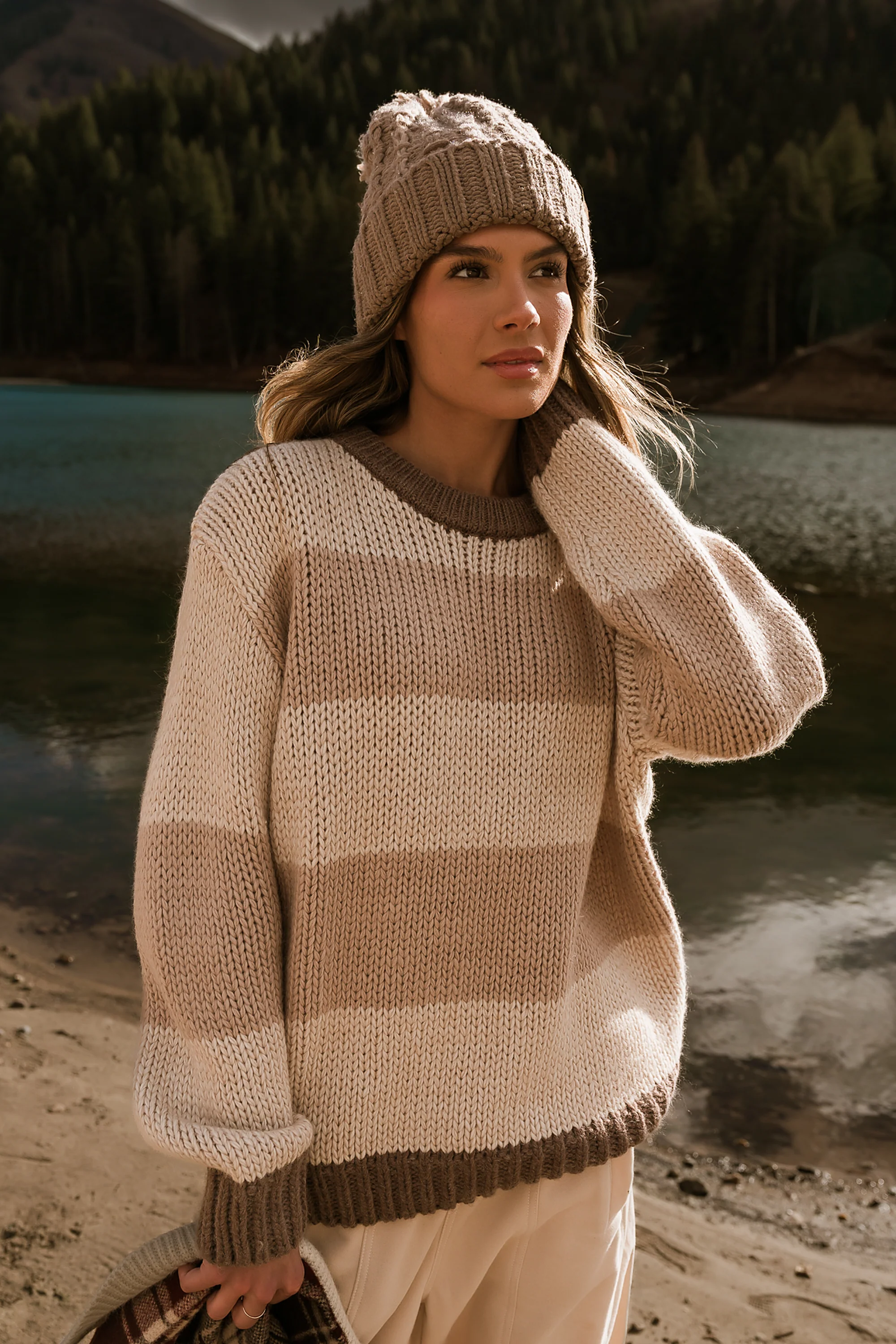 Jolene Striped Sweater in Brown - FINAL SALE - Image 5