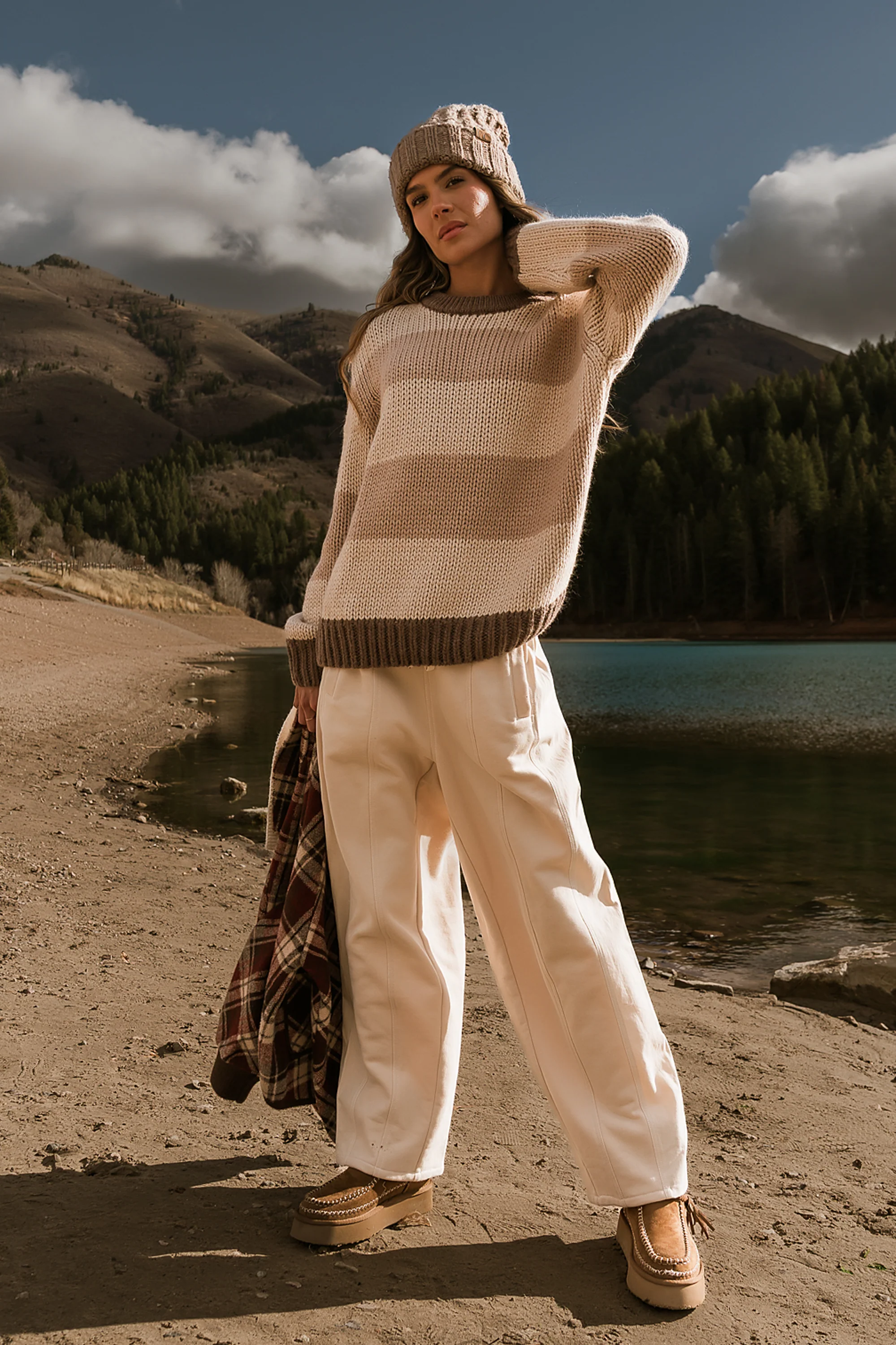 Jolene Striped Sweater in Brown - FINAL SALE - Image 6
