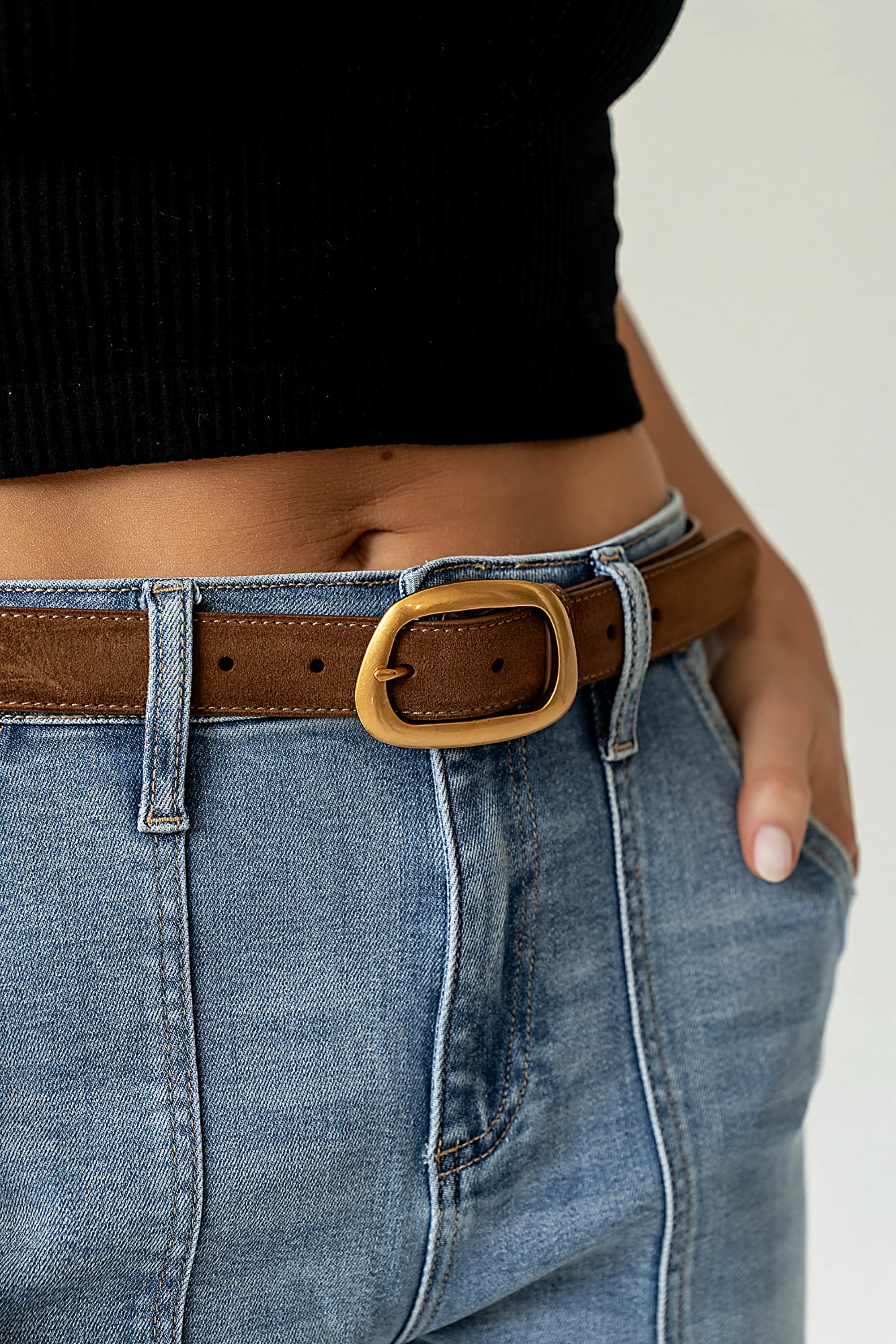 Jonas Asymmetrical Belt in Cognac - Image 3