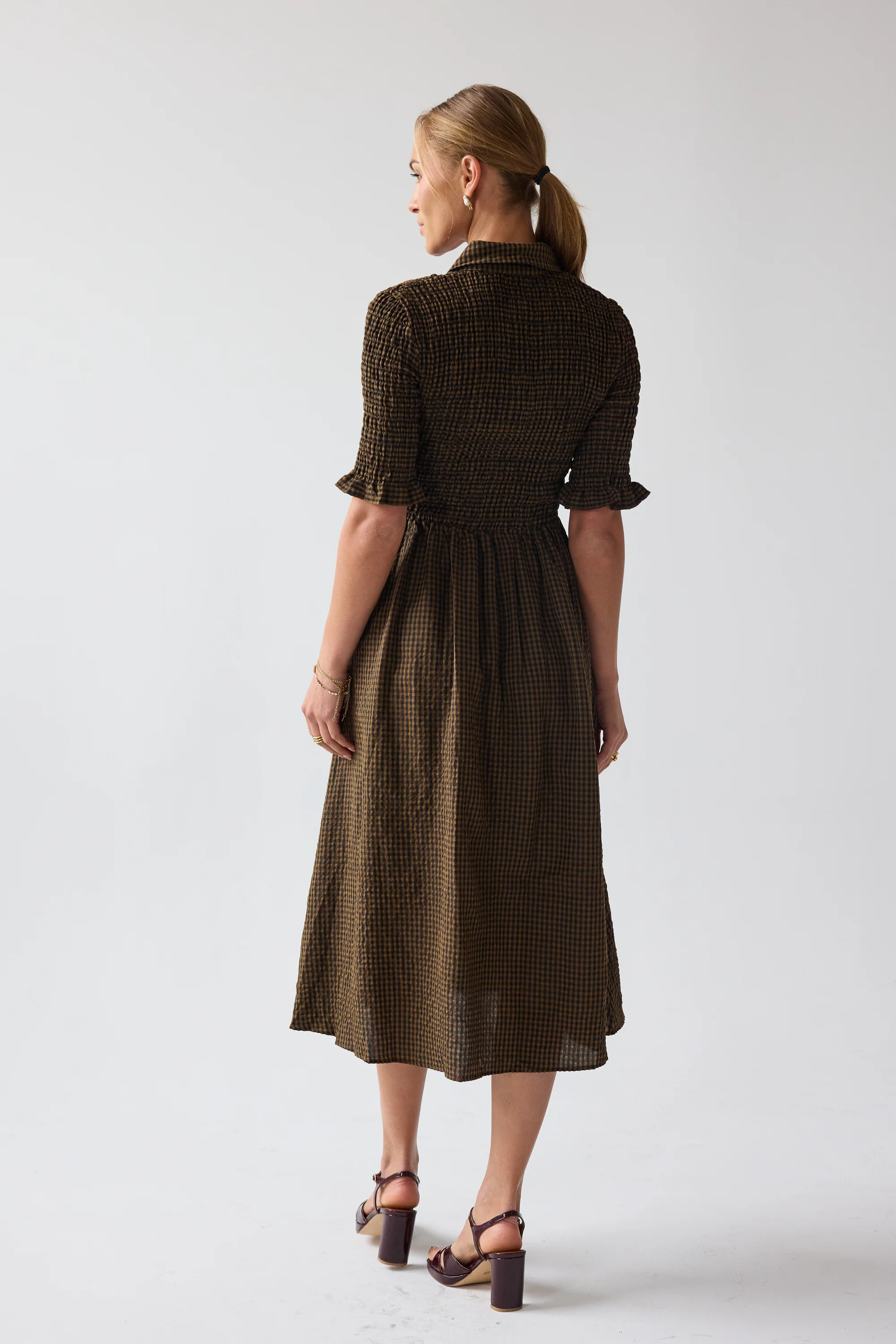 Jonas Gingham Midi Dress - FINAL SALE - Image 3