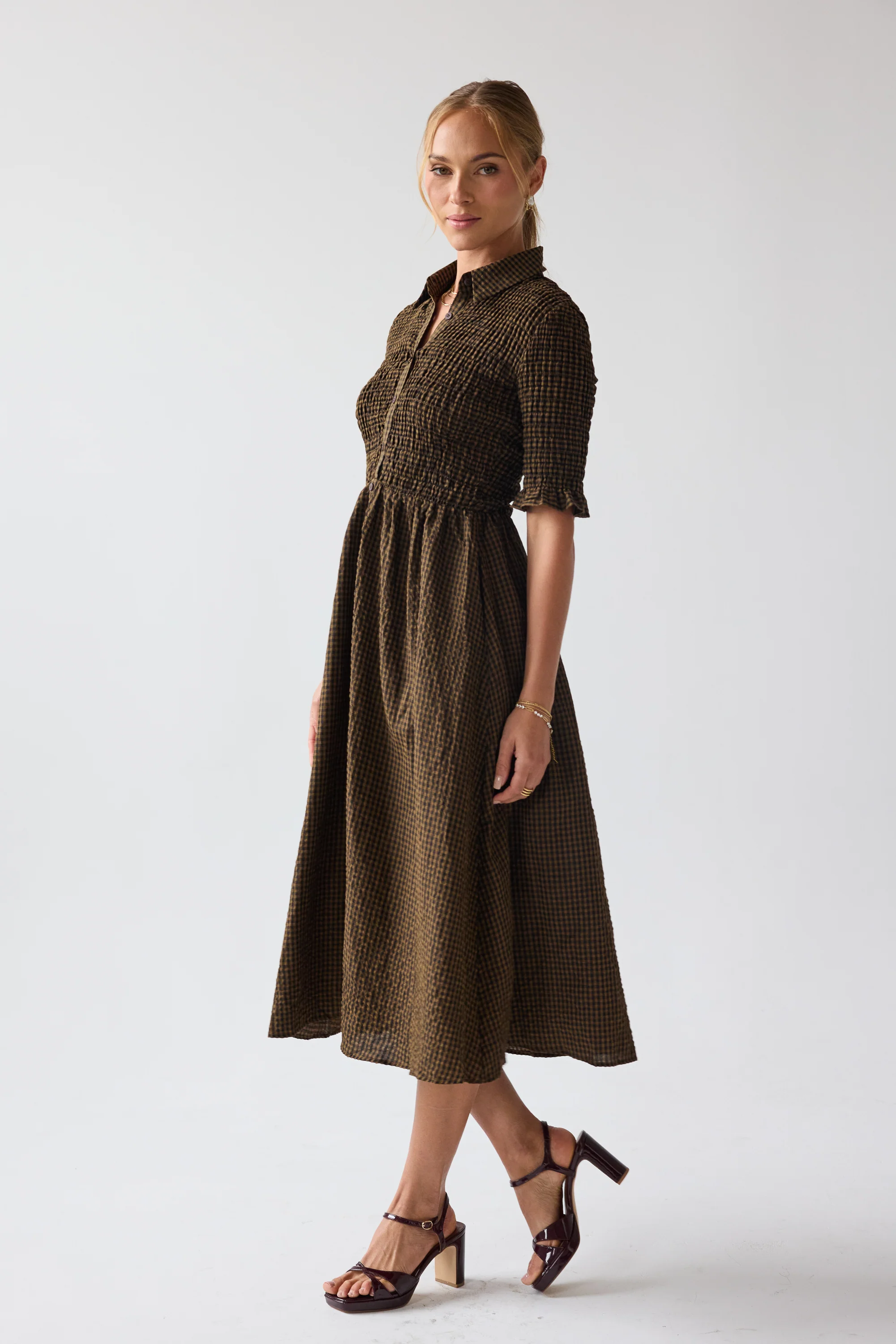 Jonas Gingham Midi Dress - FINAL SALE - Image 6