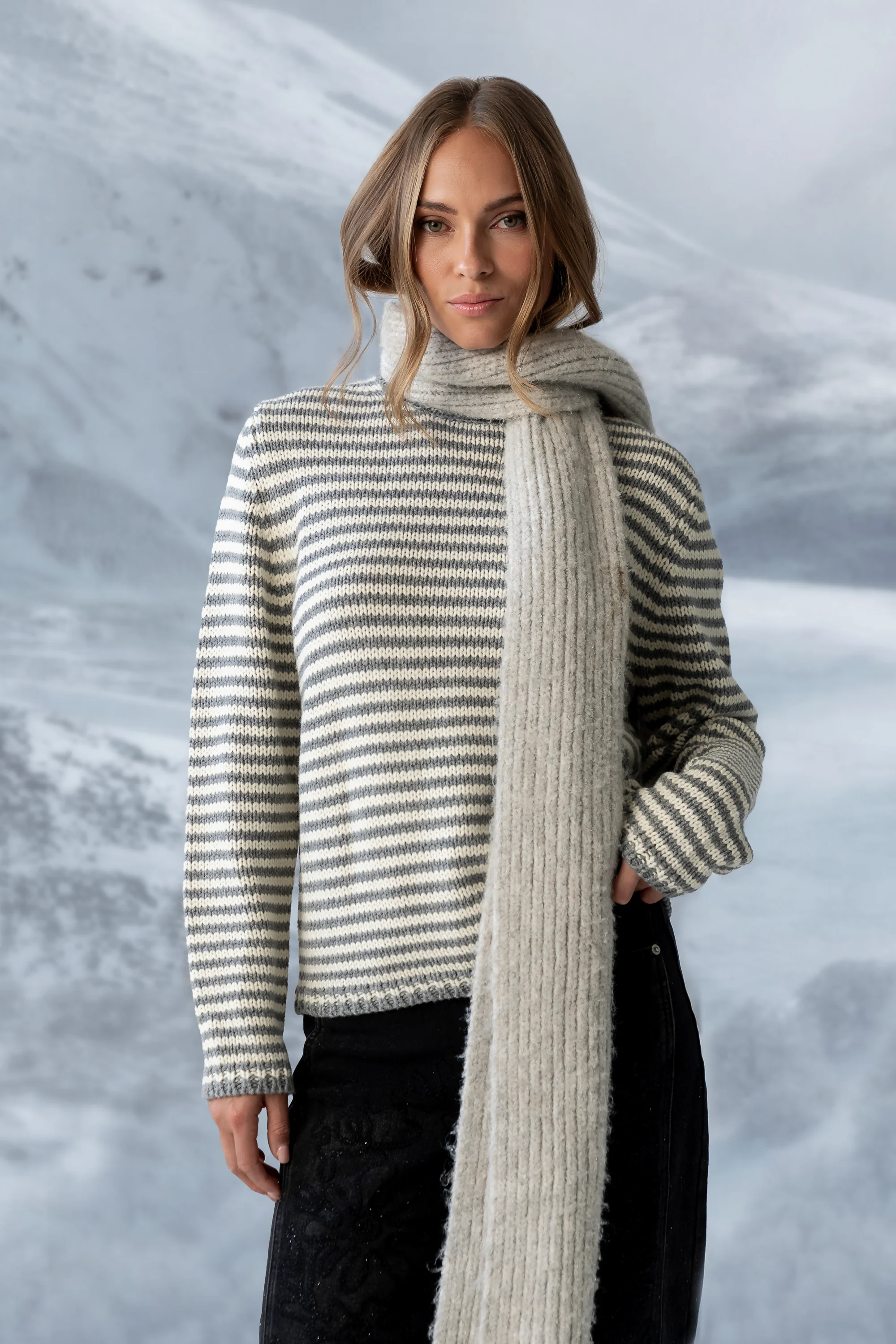 Jones Knit Sweater in Heather Grey - FINAL SALE